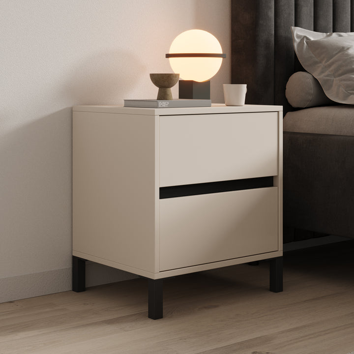 Montellini - Nachtkastje - Beige - 48x40x55 cm