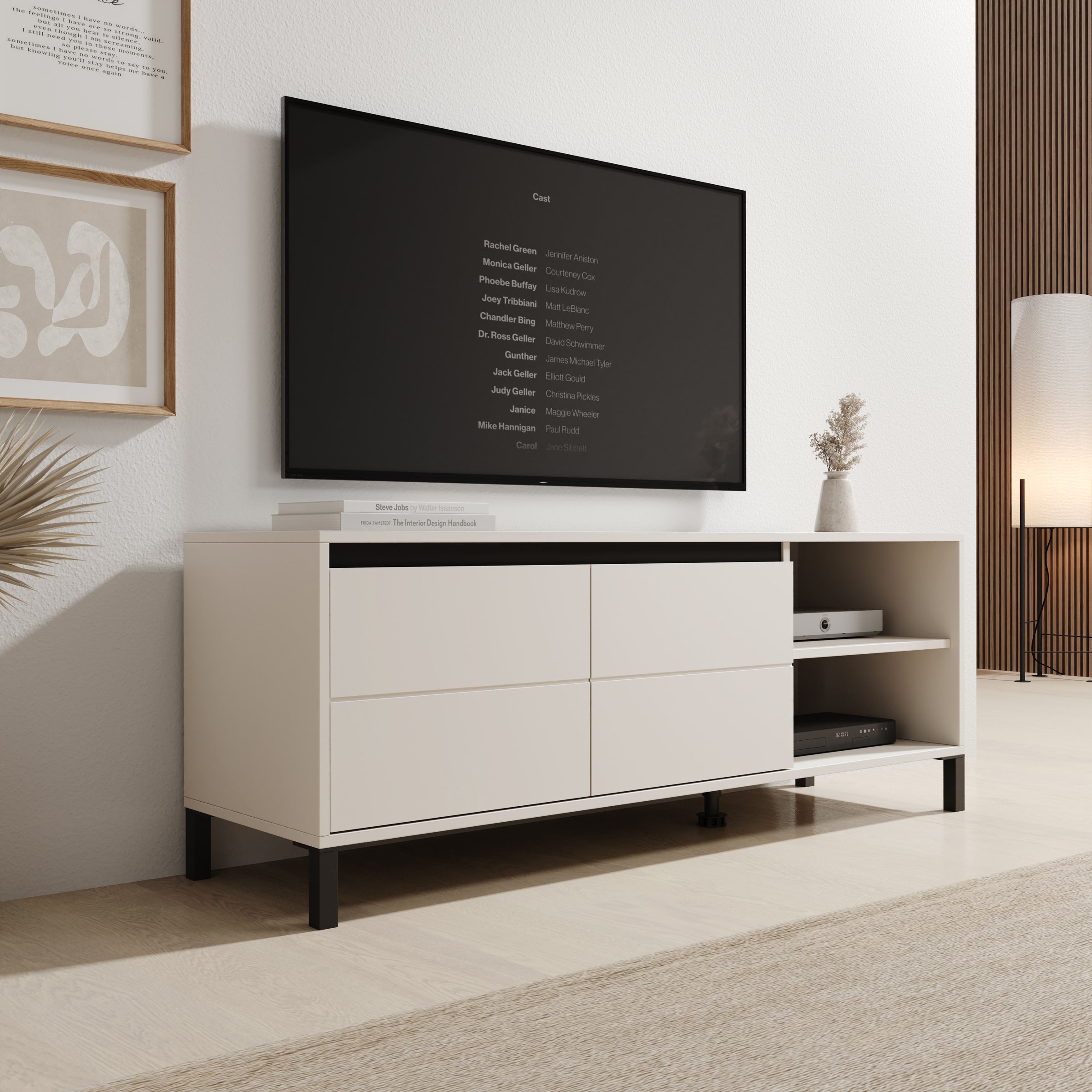 Montellini - TV-Meubel - Beige - 138x40x52 cm