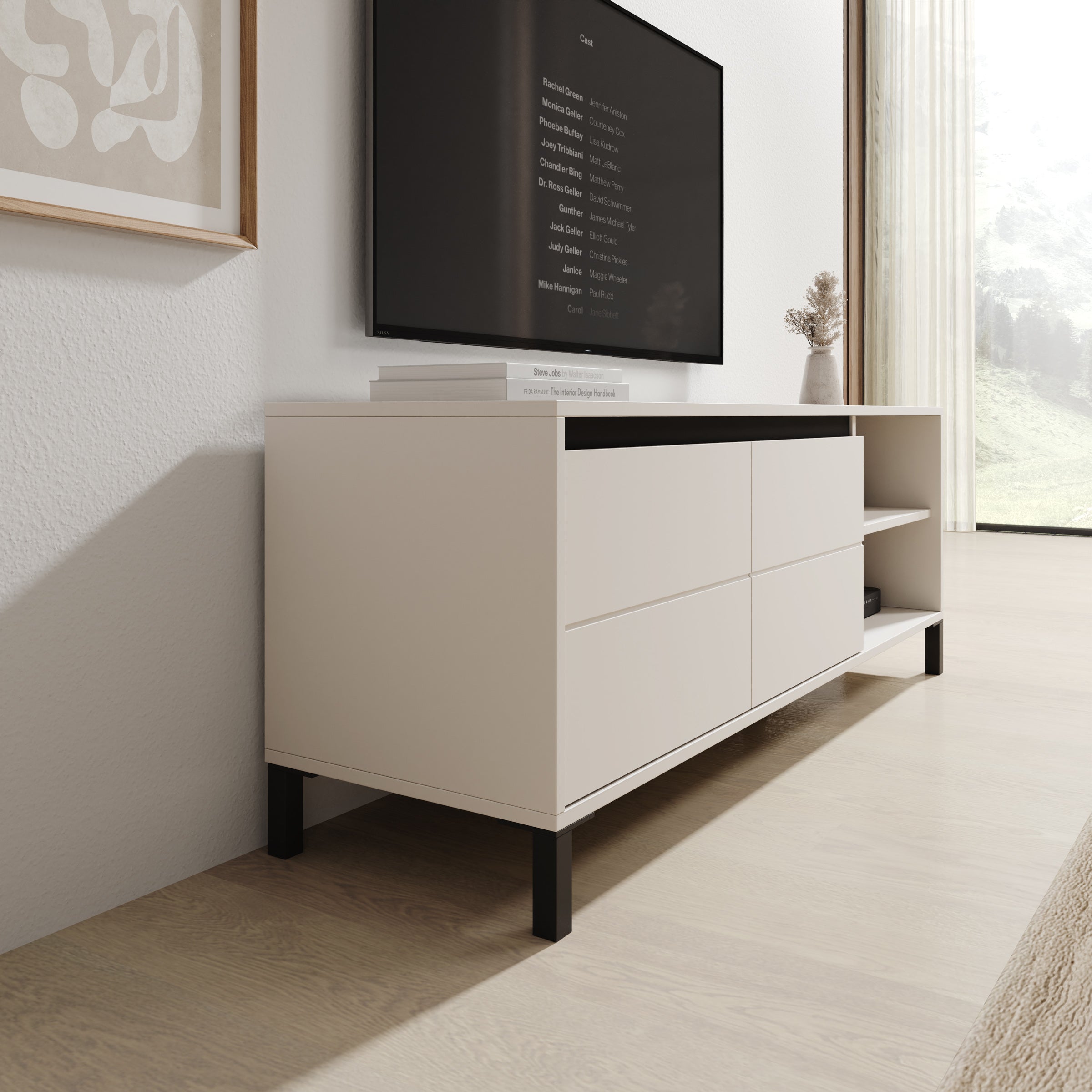 Montellini - TV-Meubel - Beige - 138x40x52 cm
