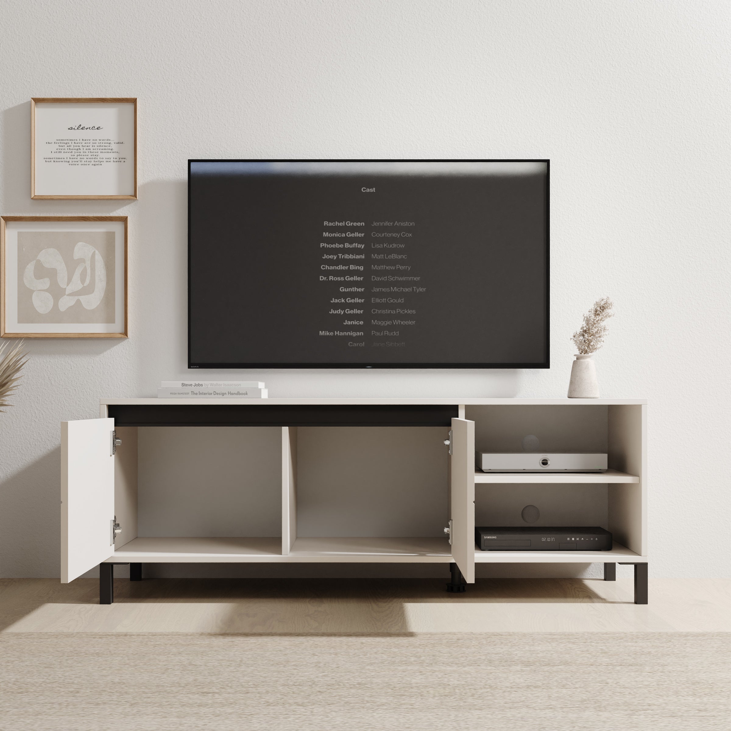 Montellini - TV-Meubel - Beige - 138x40x52 cm