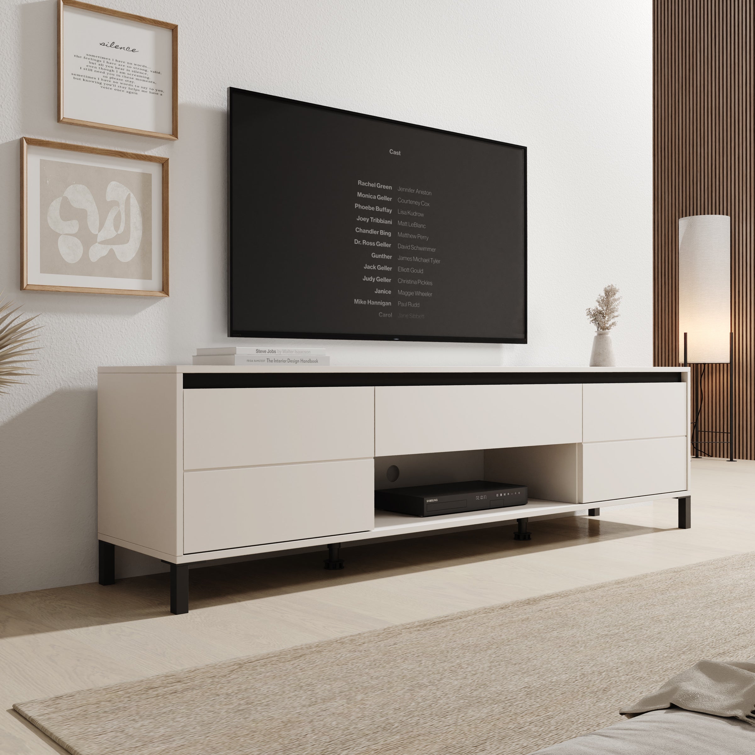 Montellini - TV-Meubel - Beige - 183x40x52 cm