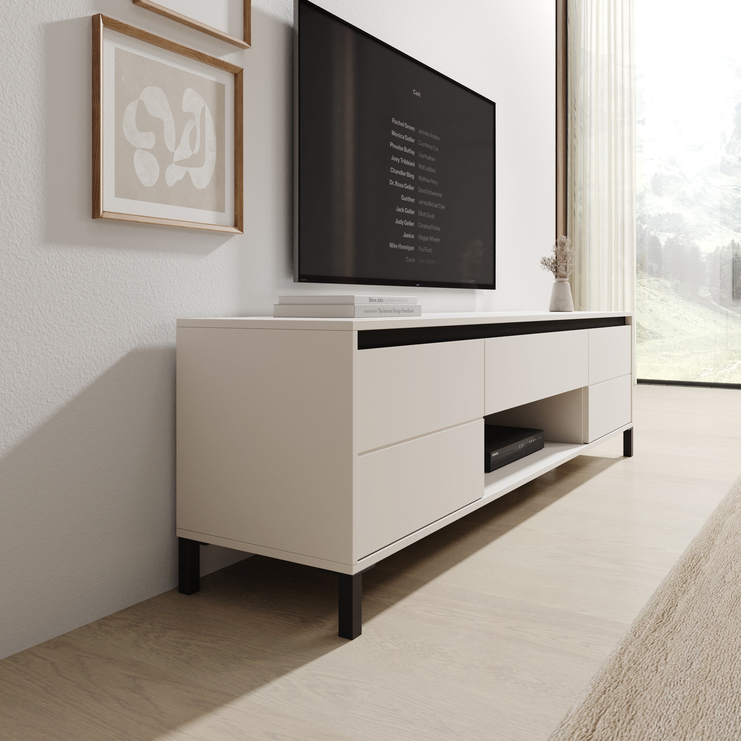 Montellini - TV-Meubel - Beige - 183x40x52 cm