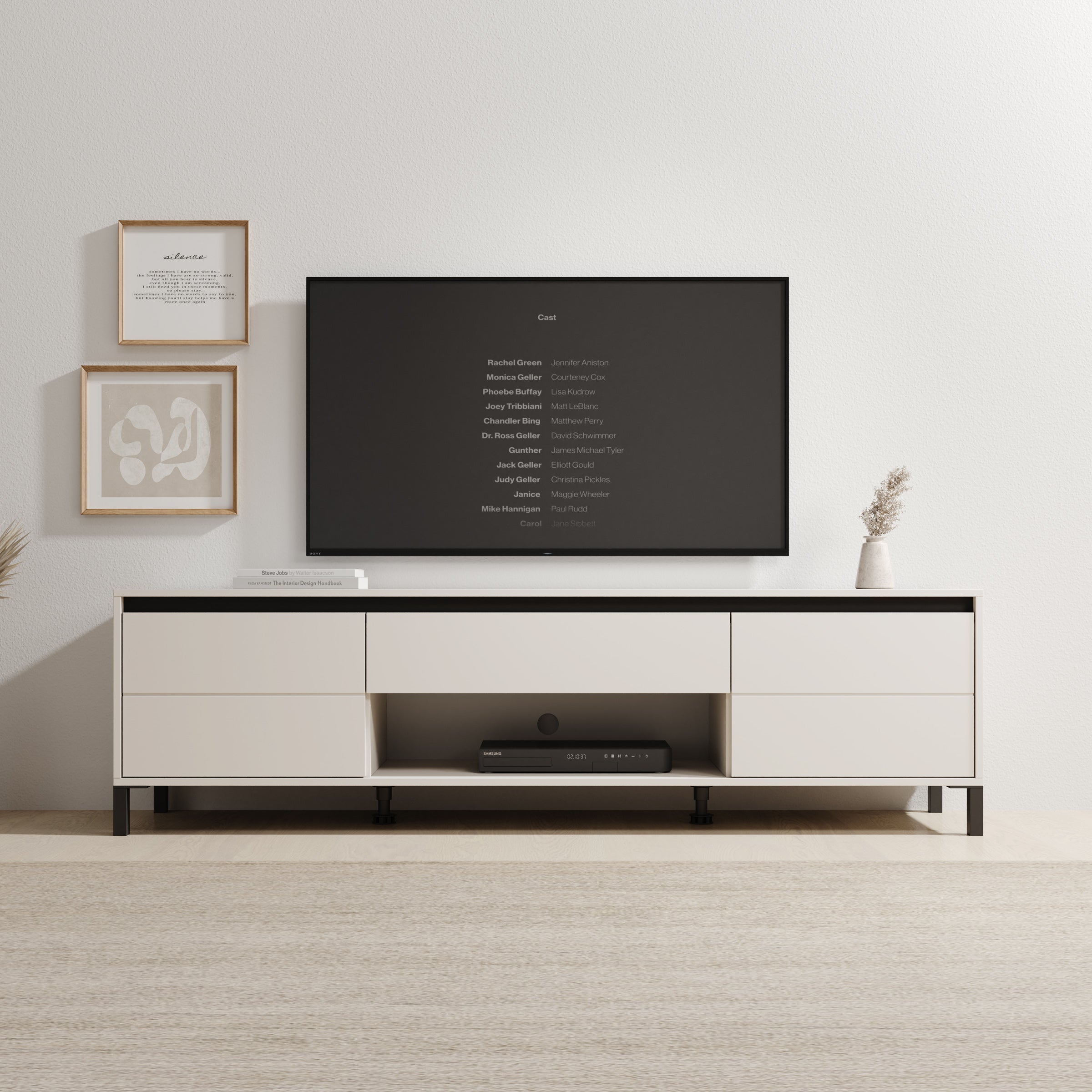 Montellini - TV-Meubel - Beige - 183x40x52 cm
