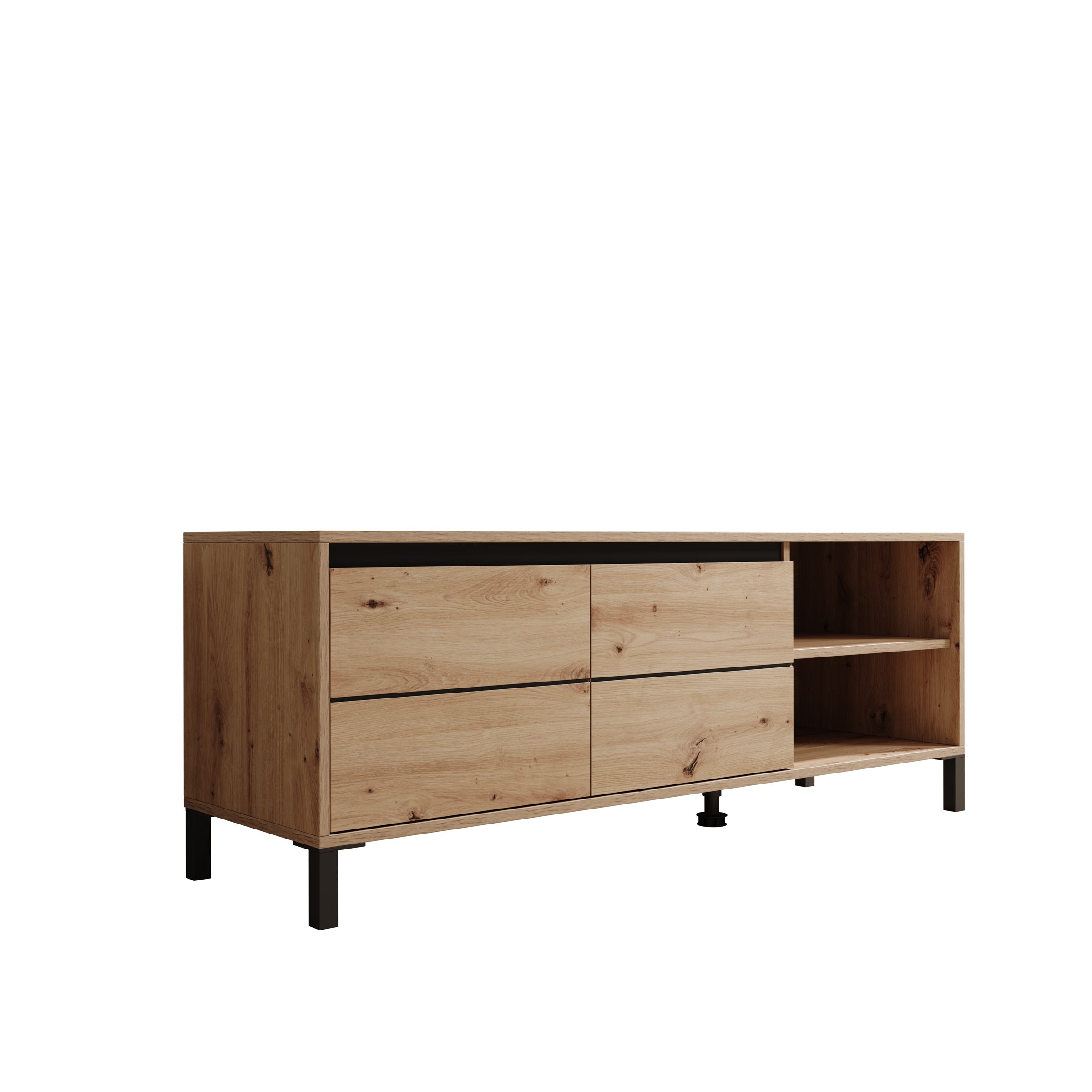 Montellini - TV-Meubel - Eikenpatroon - 138x40x52 cm