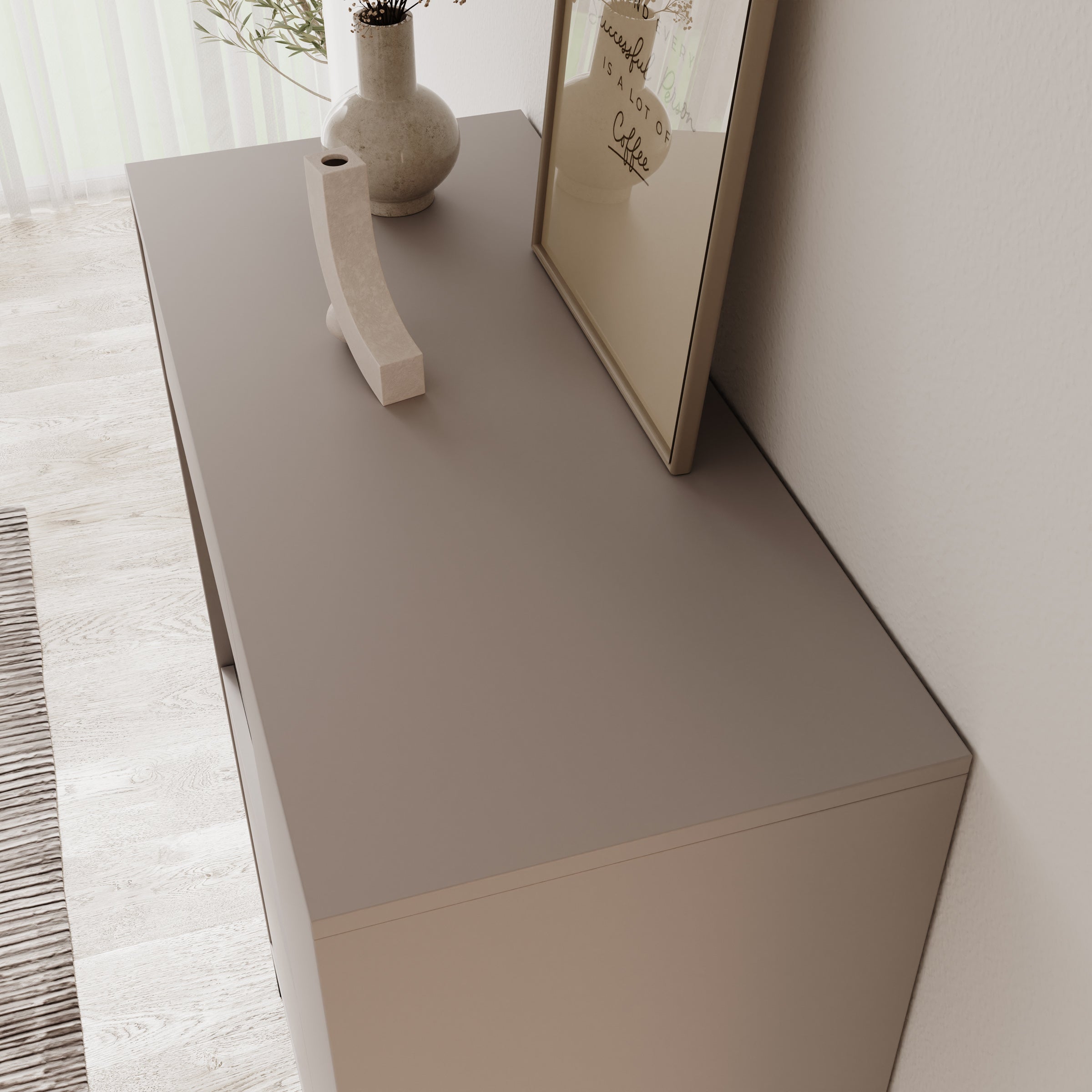Montellini - Vitrinekast - Beige - 93x40x135 cm