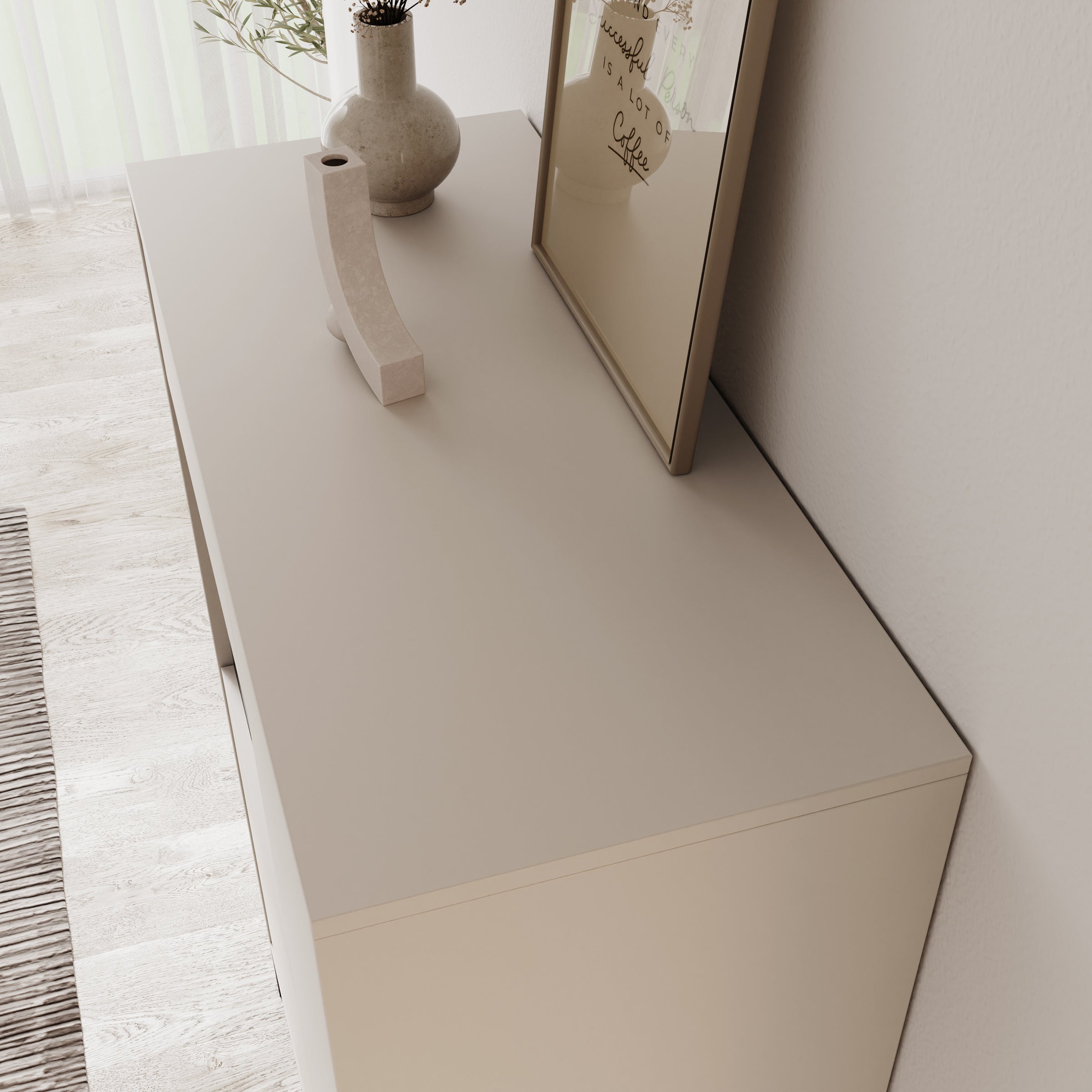 Montellini - Vitrinekast - Beige - 93x40x135 cm