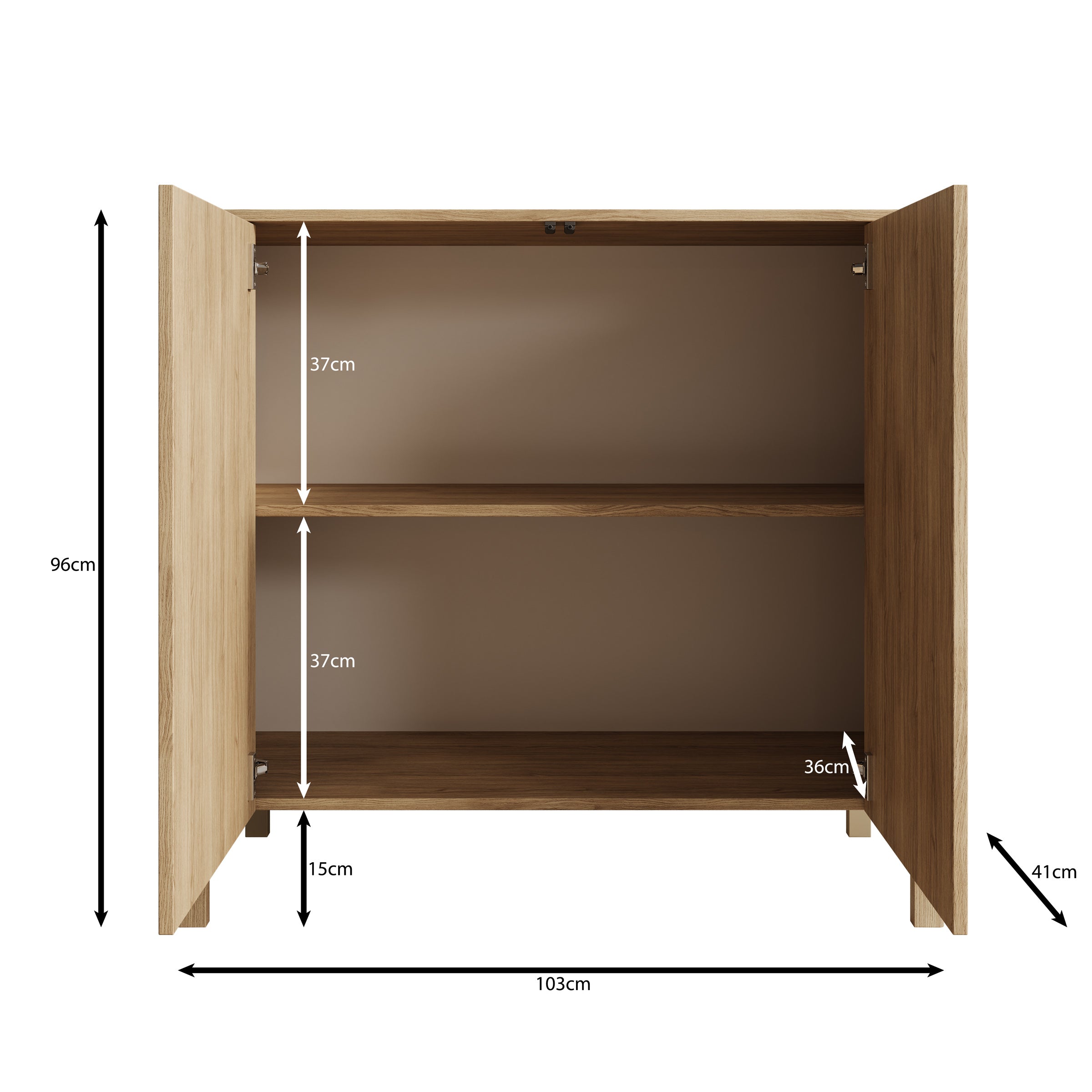 Montera - Dressoir - Eikenpatroon - 103x41x96 cm