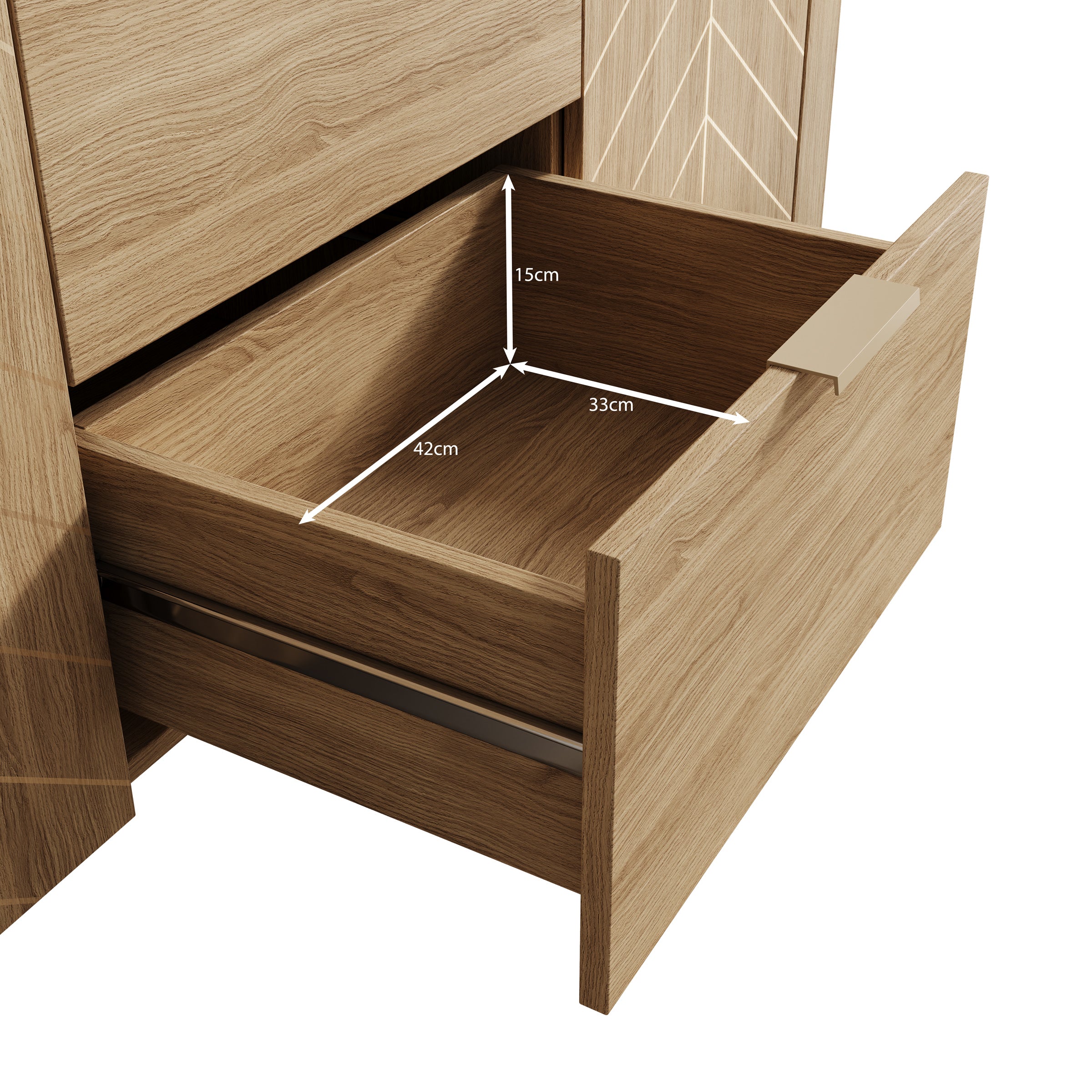 Montera - Dressoir - Eikenpatroon - 154x41x96 cm