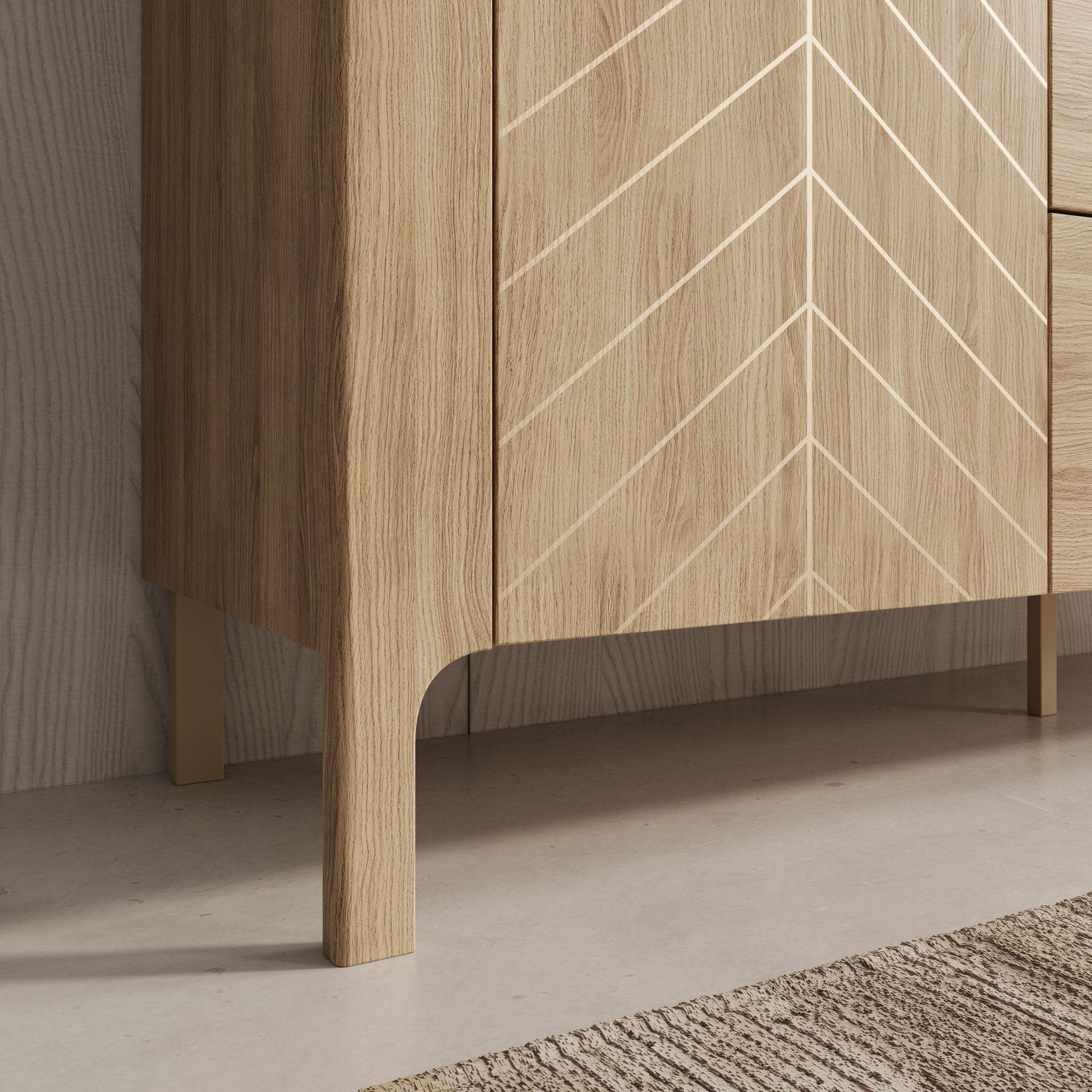 Montera - Dressoir - Eikenpatroon - 154x41x96 cm