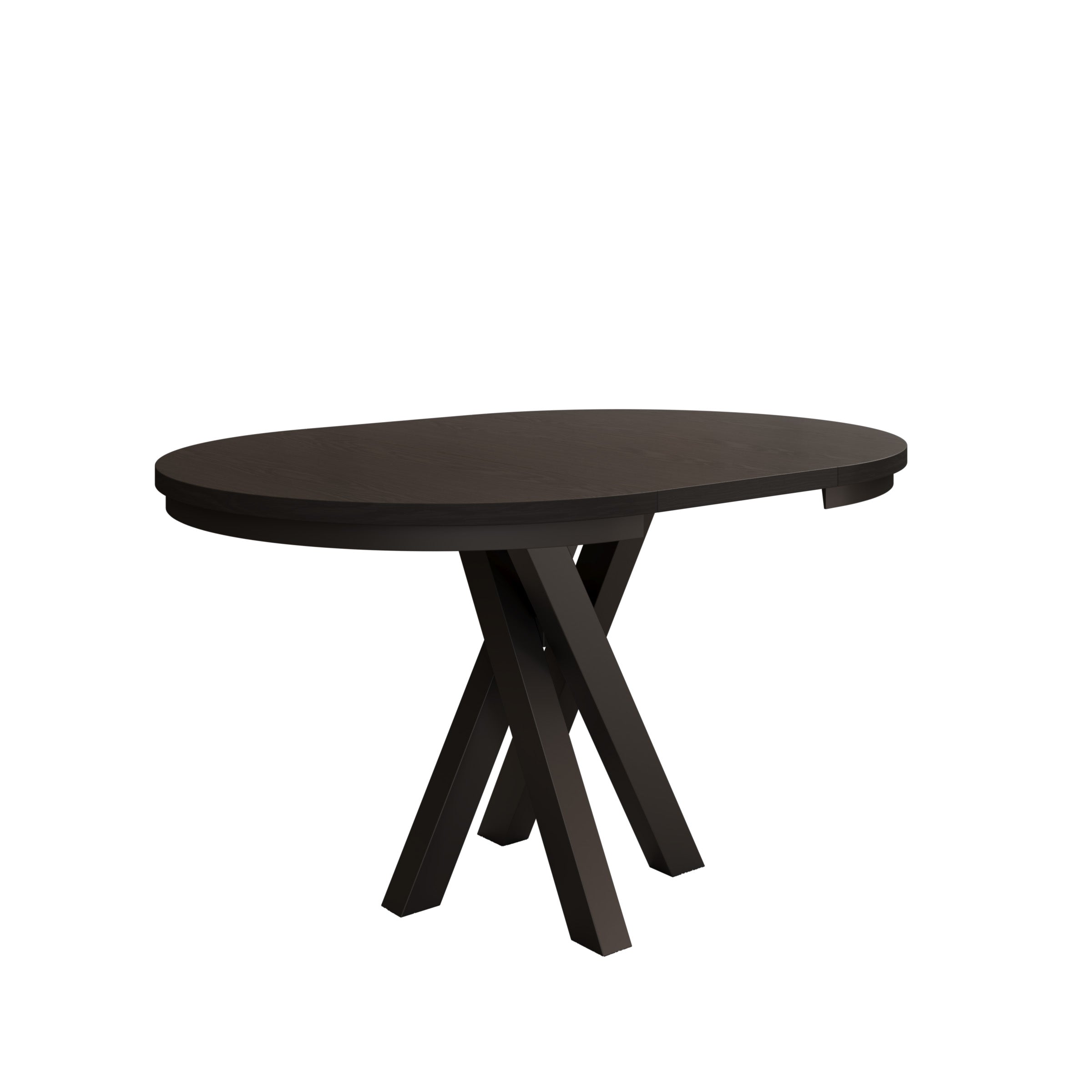 Montera - Eetkamertafel - Uitschuifbaar - Zwart - 100-140x100x75 cm