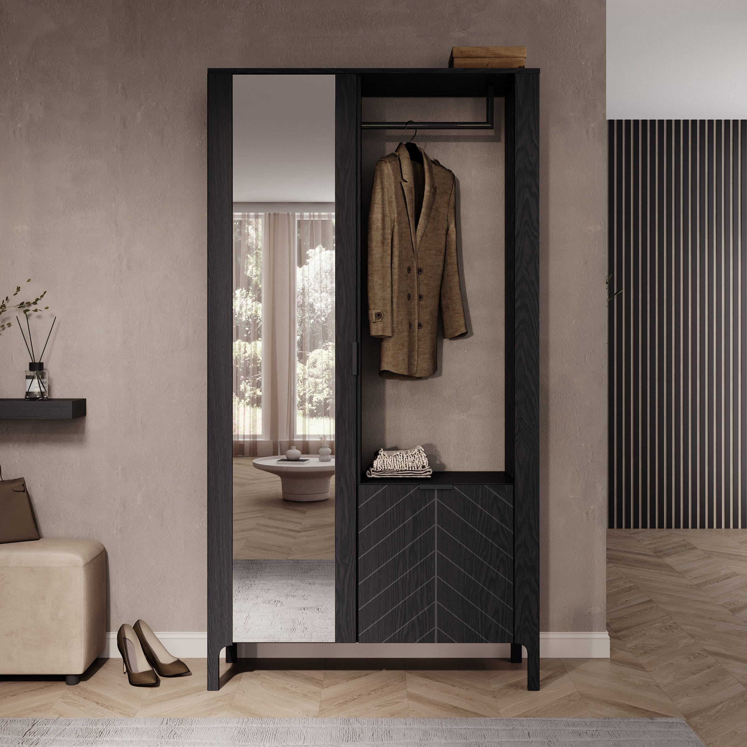 Montera - Halkast - Zwart - 105x33x197 cm