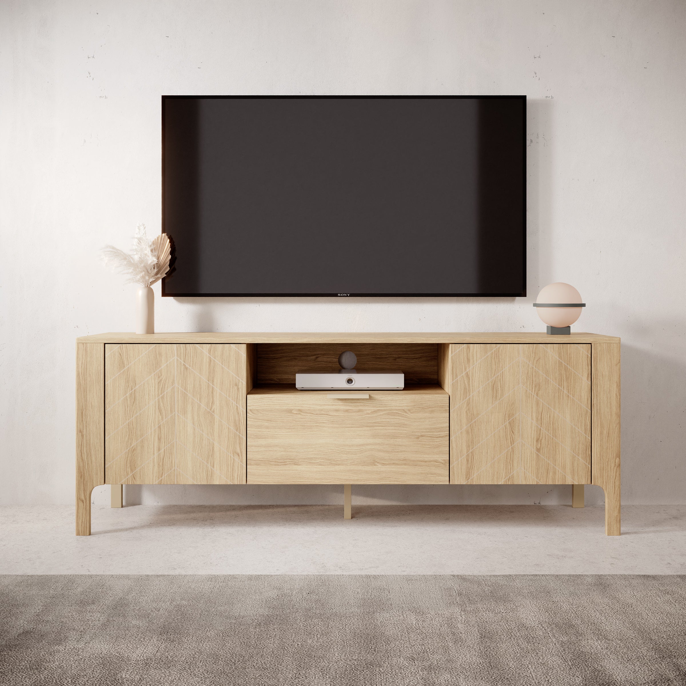 Montera - TV-Meubel - Eikenpatroon - 160x41x58 cm