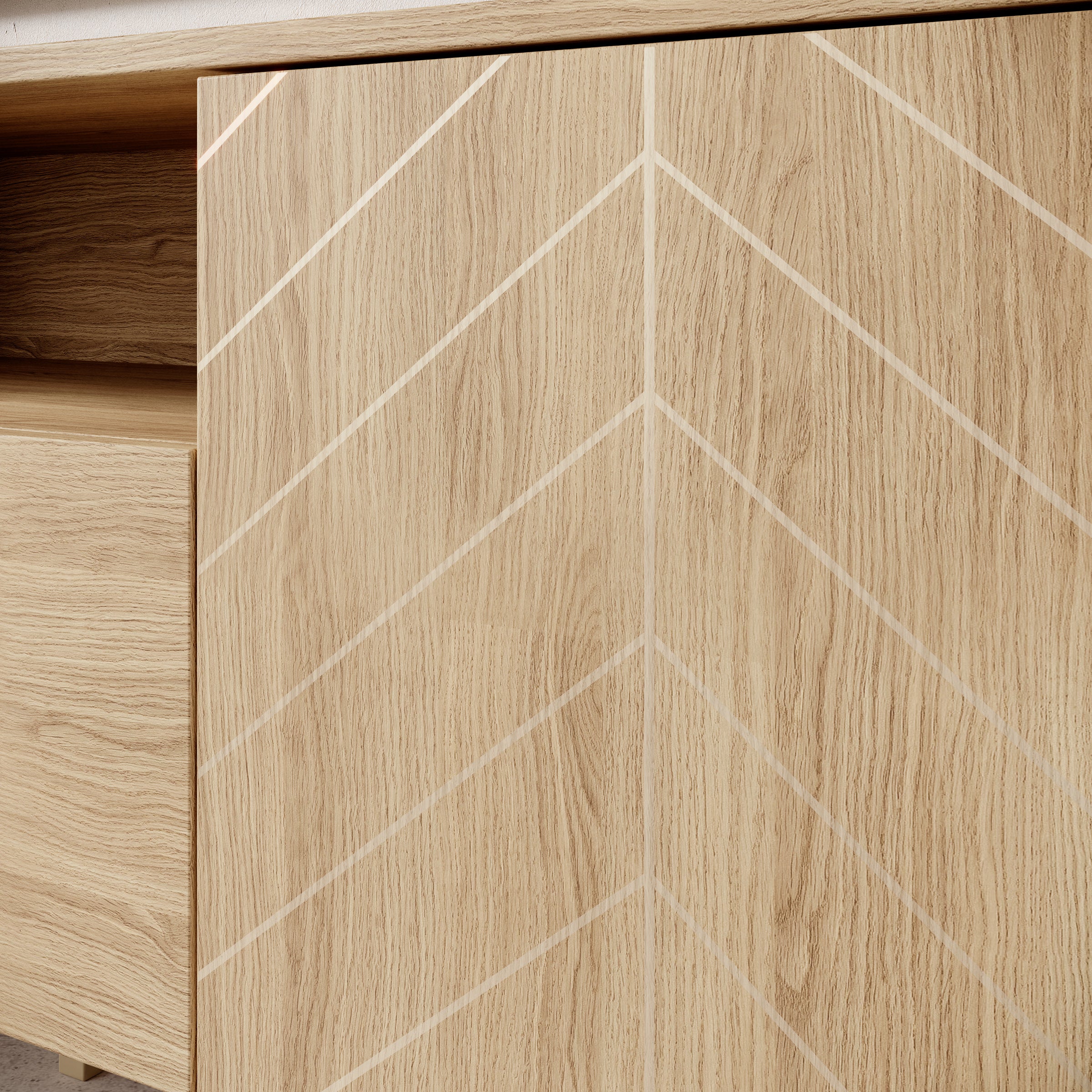 Montera - TV-Meubel - Eikenpatroon - 160x41x58 cm