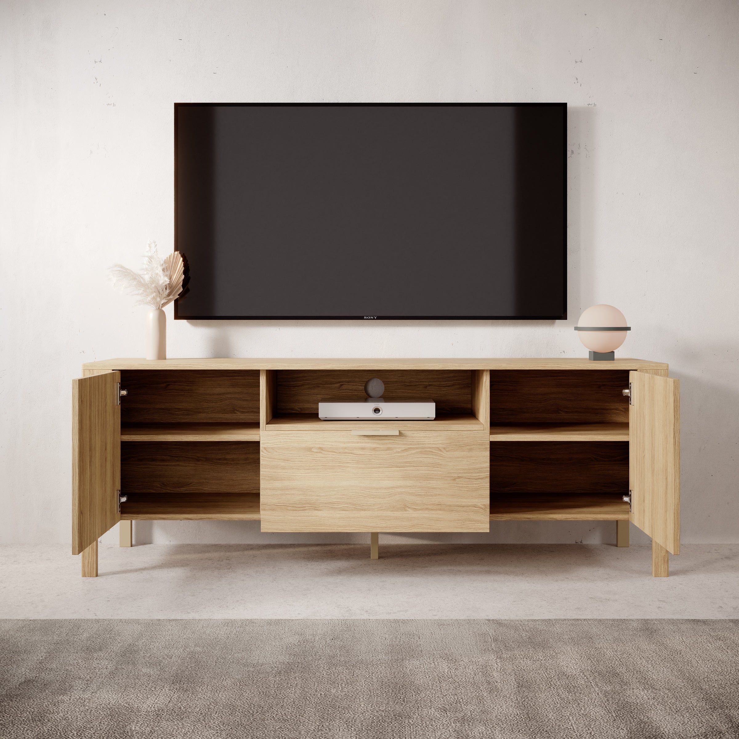 Montera - TV-Meubel - Eikenpatroon - 160x41x58 cm