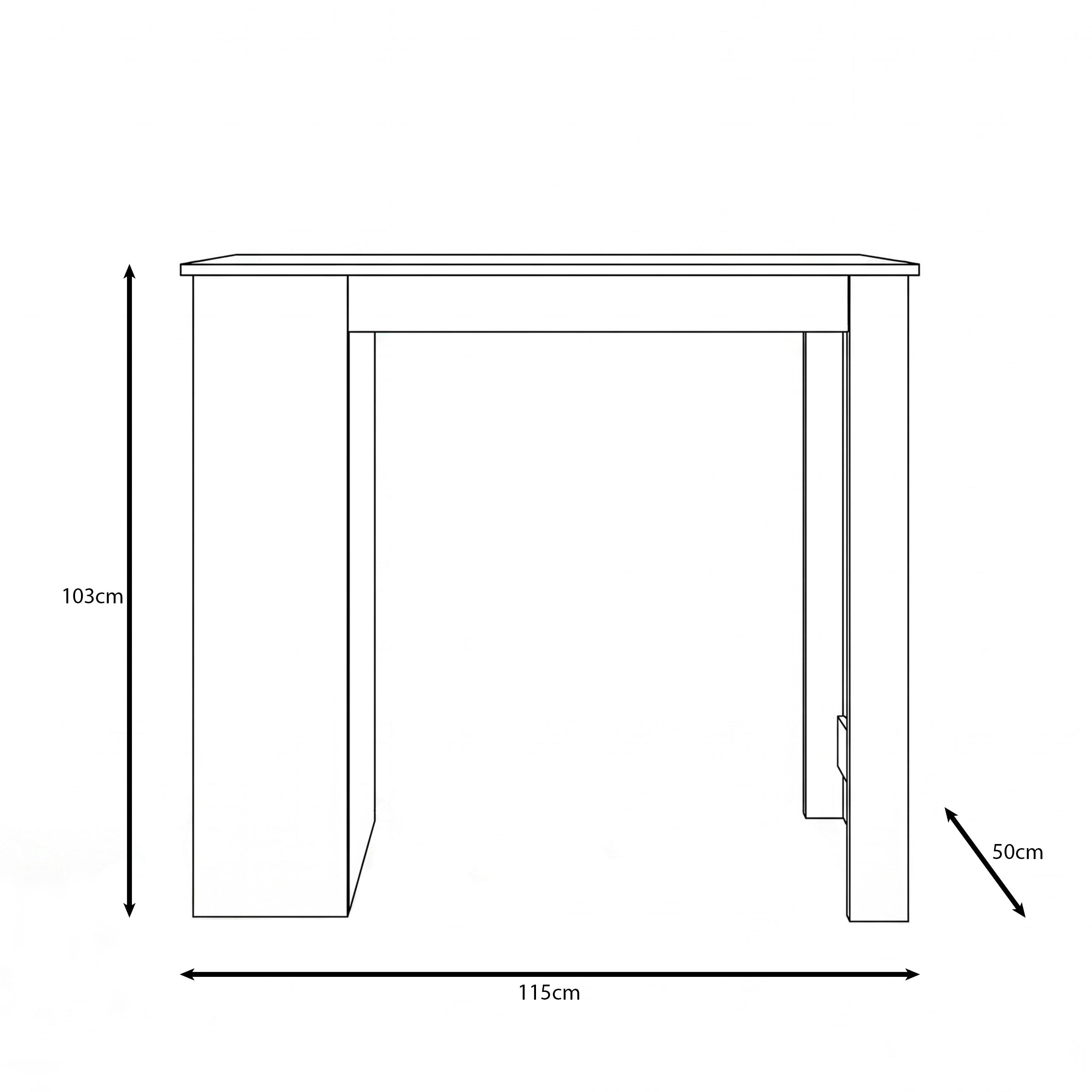 Montrell - Bartafel - Antraciet - 115x50x103 cm