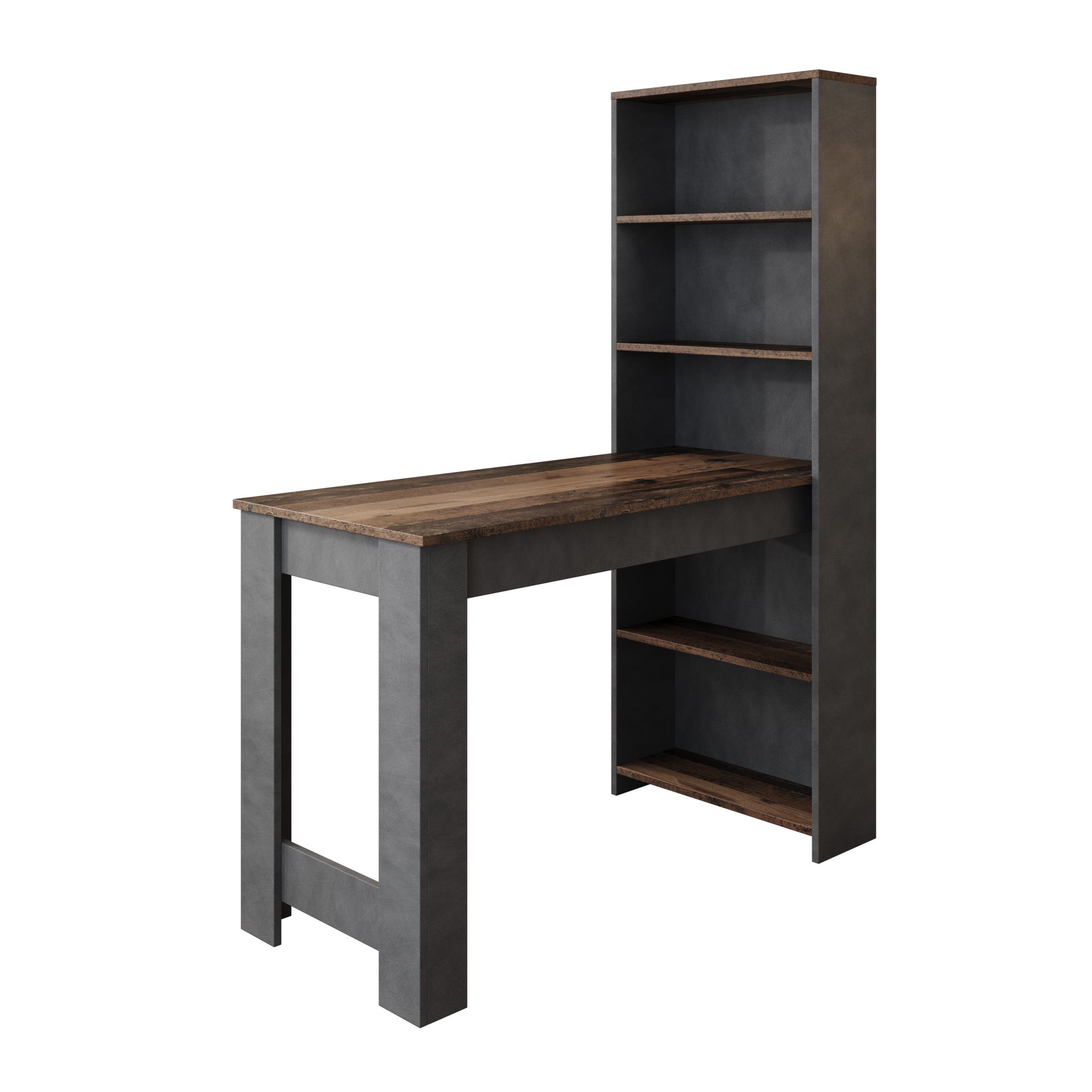 Montrell - Eetkamertafel - Donker eikenpatroon/Grijs - 120x54x154 cm