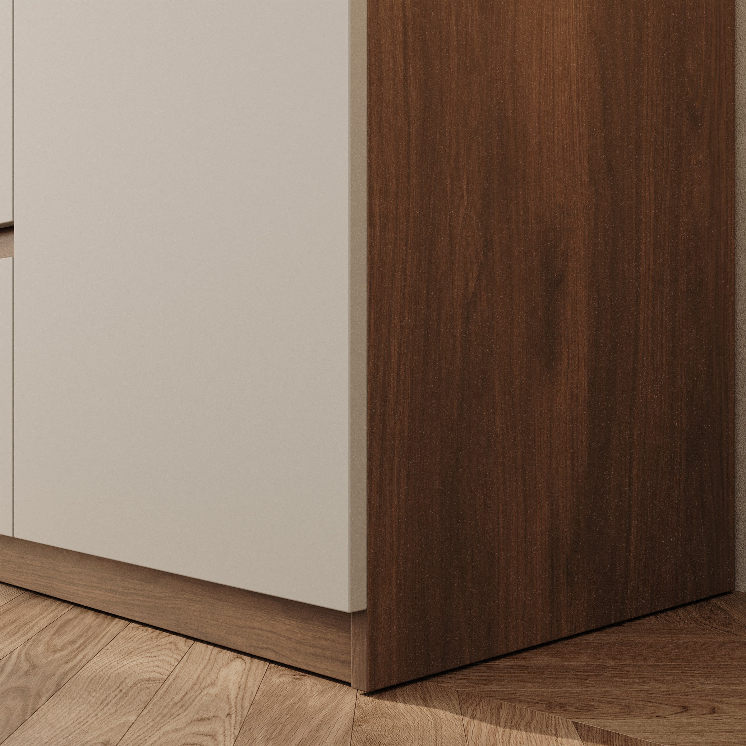 Montreux - Kledingkast 6-deurs - Beige/Walnootpatroon - 180x50x231 cm
