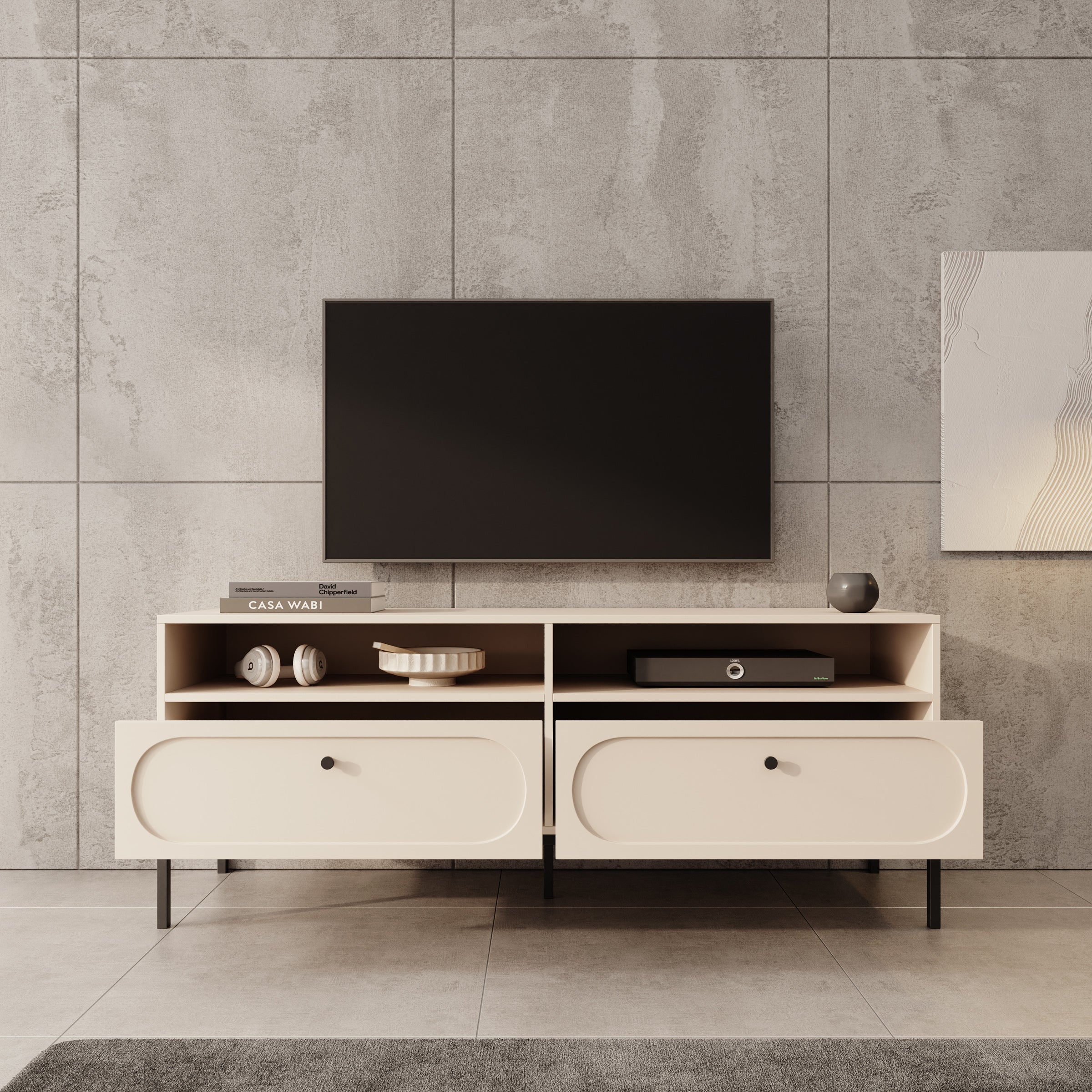 Montserrat - TV-Meubel - Beige - 150x40x60 cm