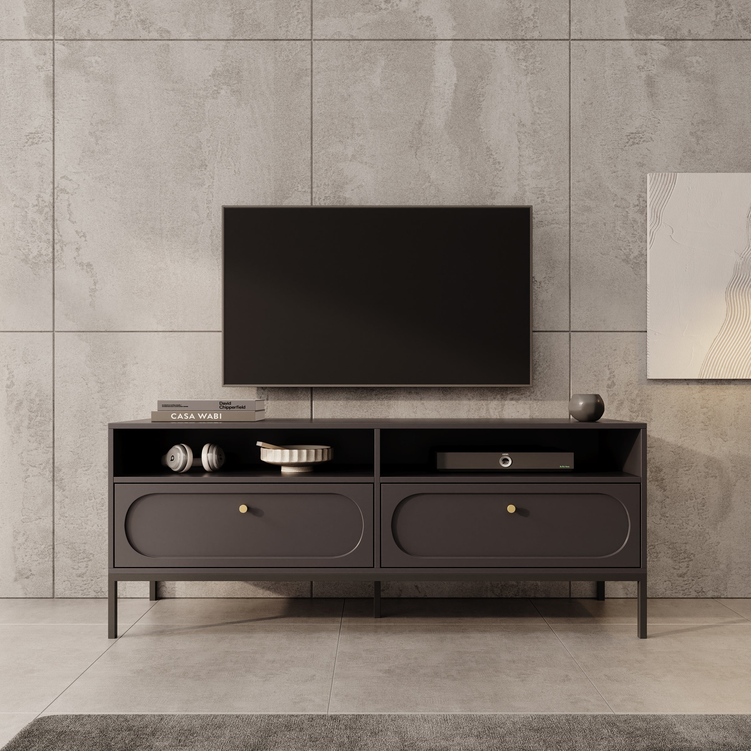 Montserrat - TV-Meubel - Zwart - 150x40x60 cm