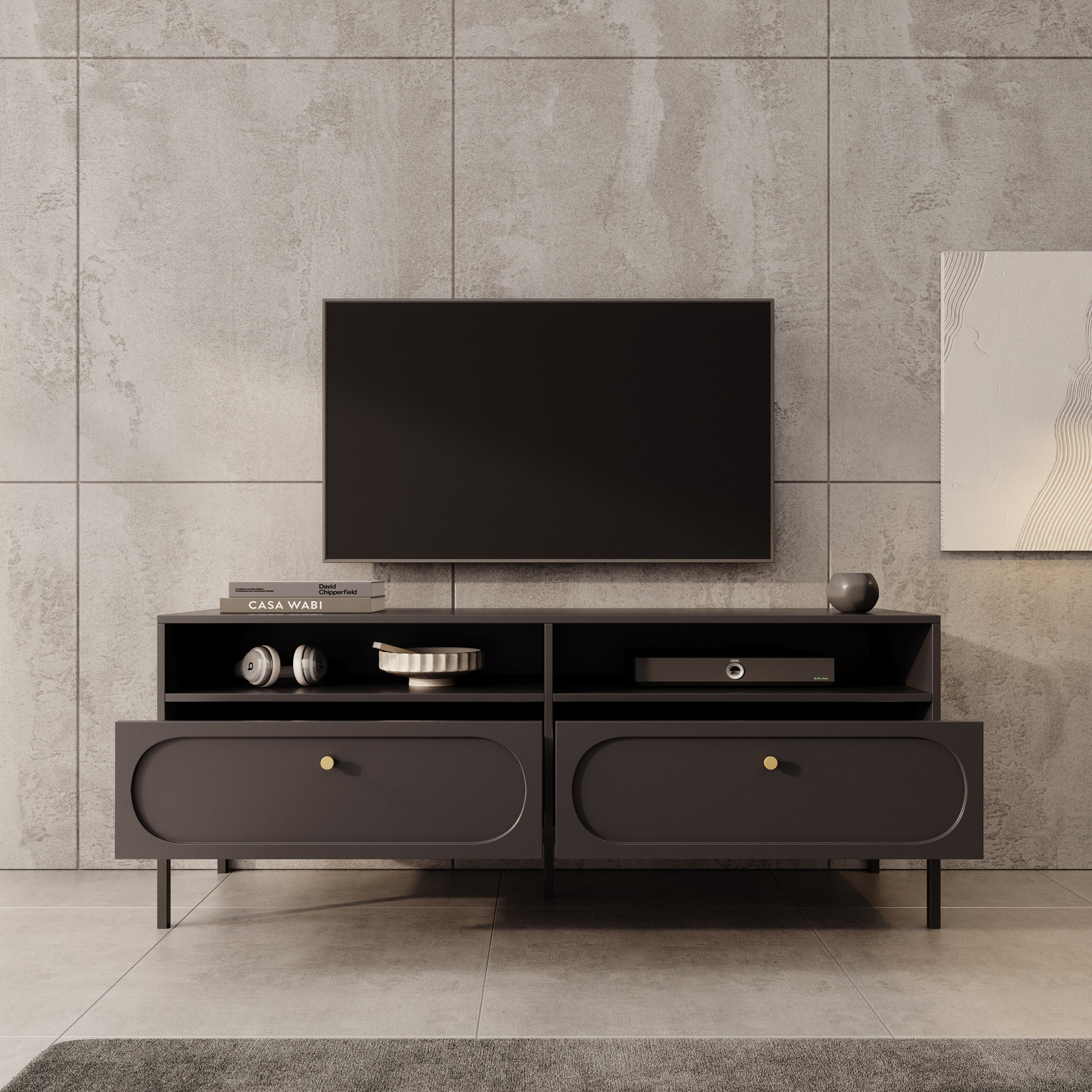 Montserrat - TV-Meubel - Zwart - 150x40x60 cm