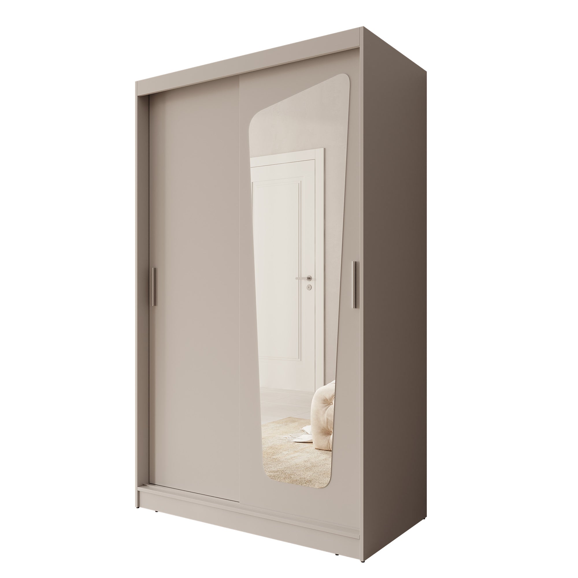 Moyo - Kledingkast met 2 schuifdeuren - Beige - 120x62x200 cm