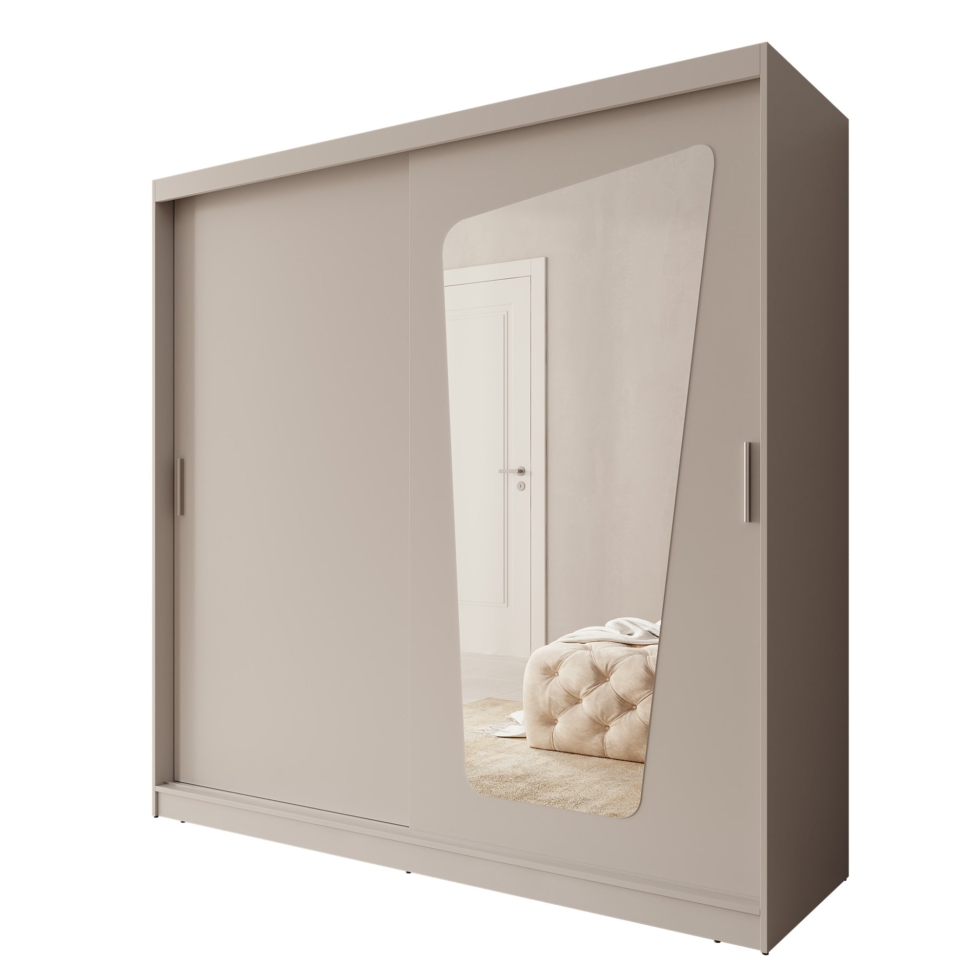 Moyo - Kledingkast met 2 schuifdeuren - Beige - 200x62x200 cm