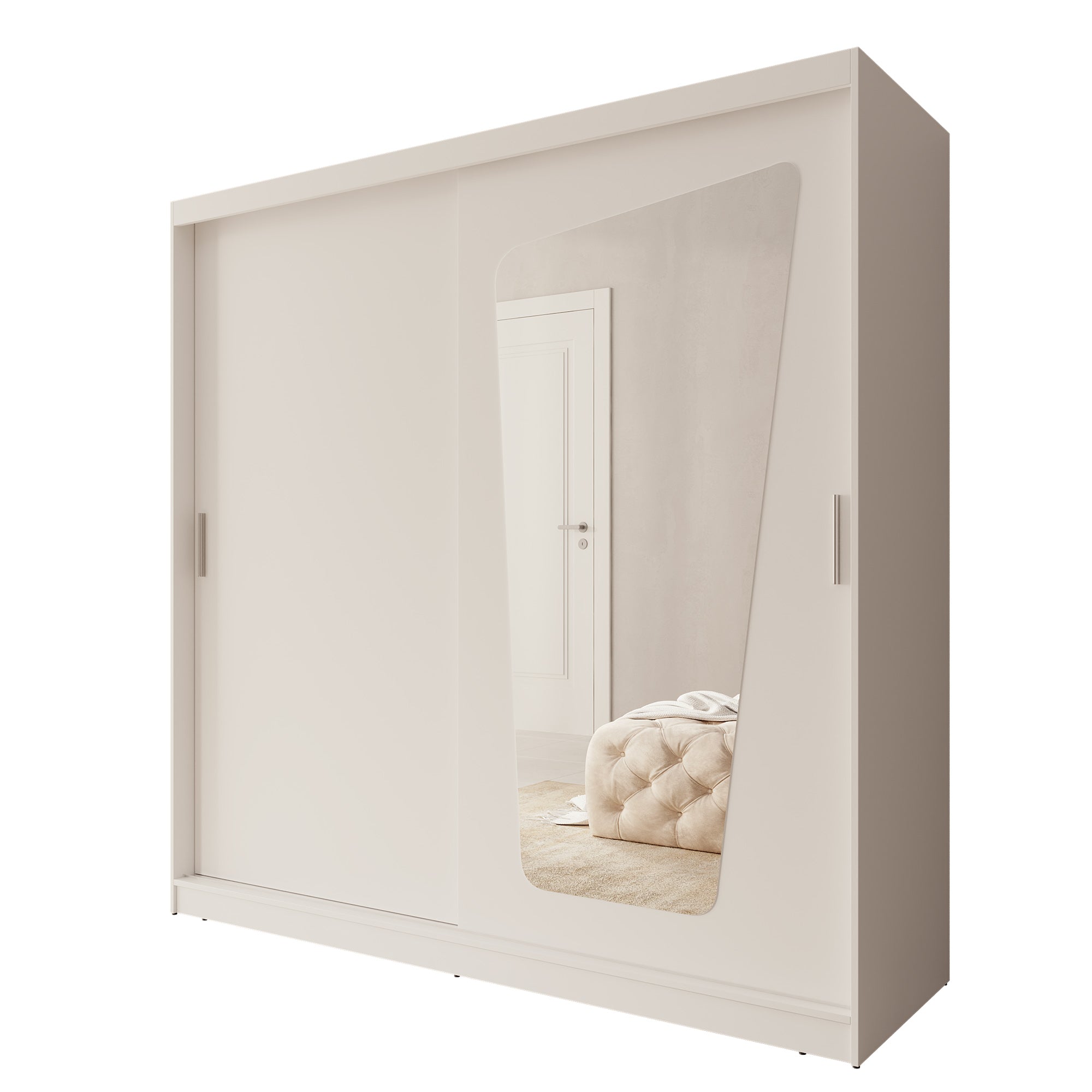 Moyo - Kledingkast met 2 schuifdeuren - Wit - 200x62x200 cm