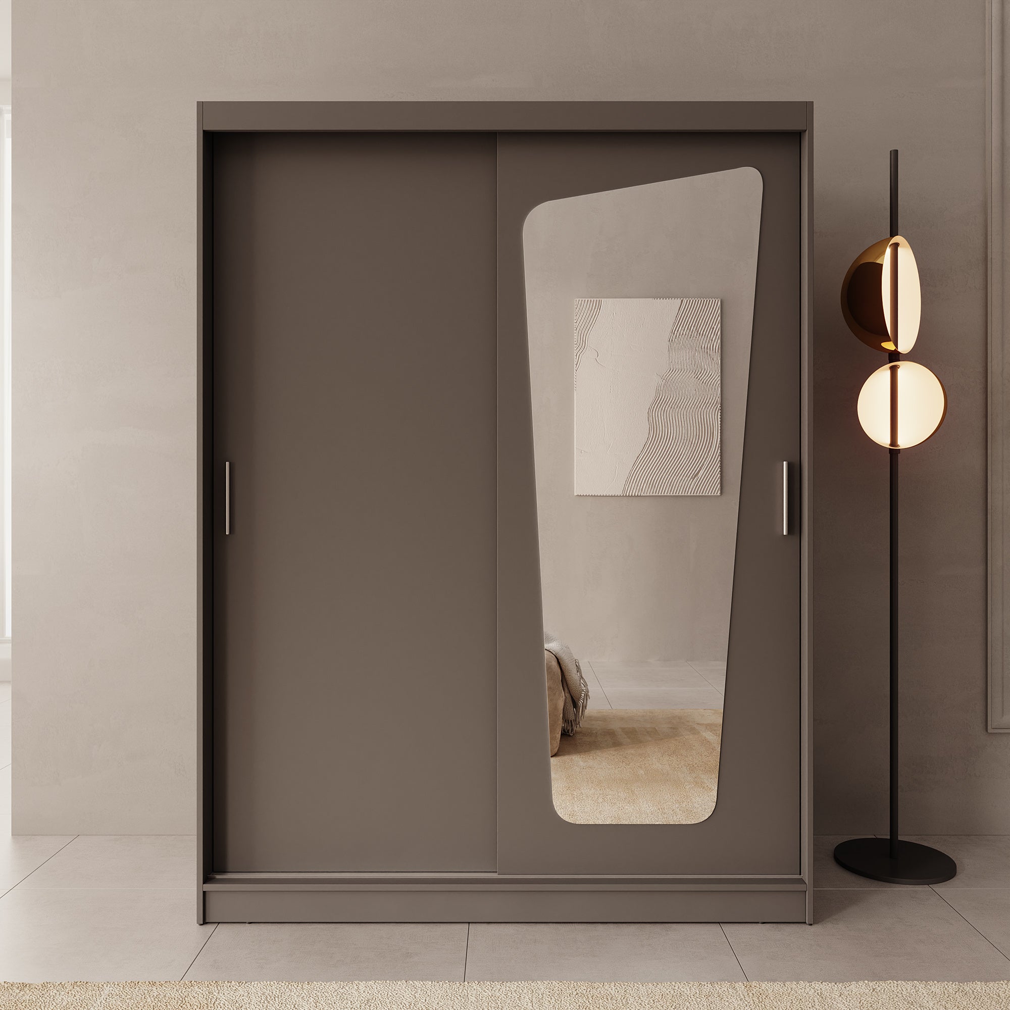 Moyo - Kledingkast met 2 schuifdeuren - Zwart - 150x62x200 cm