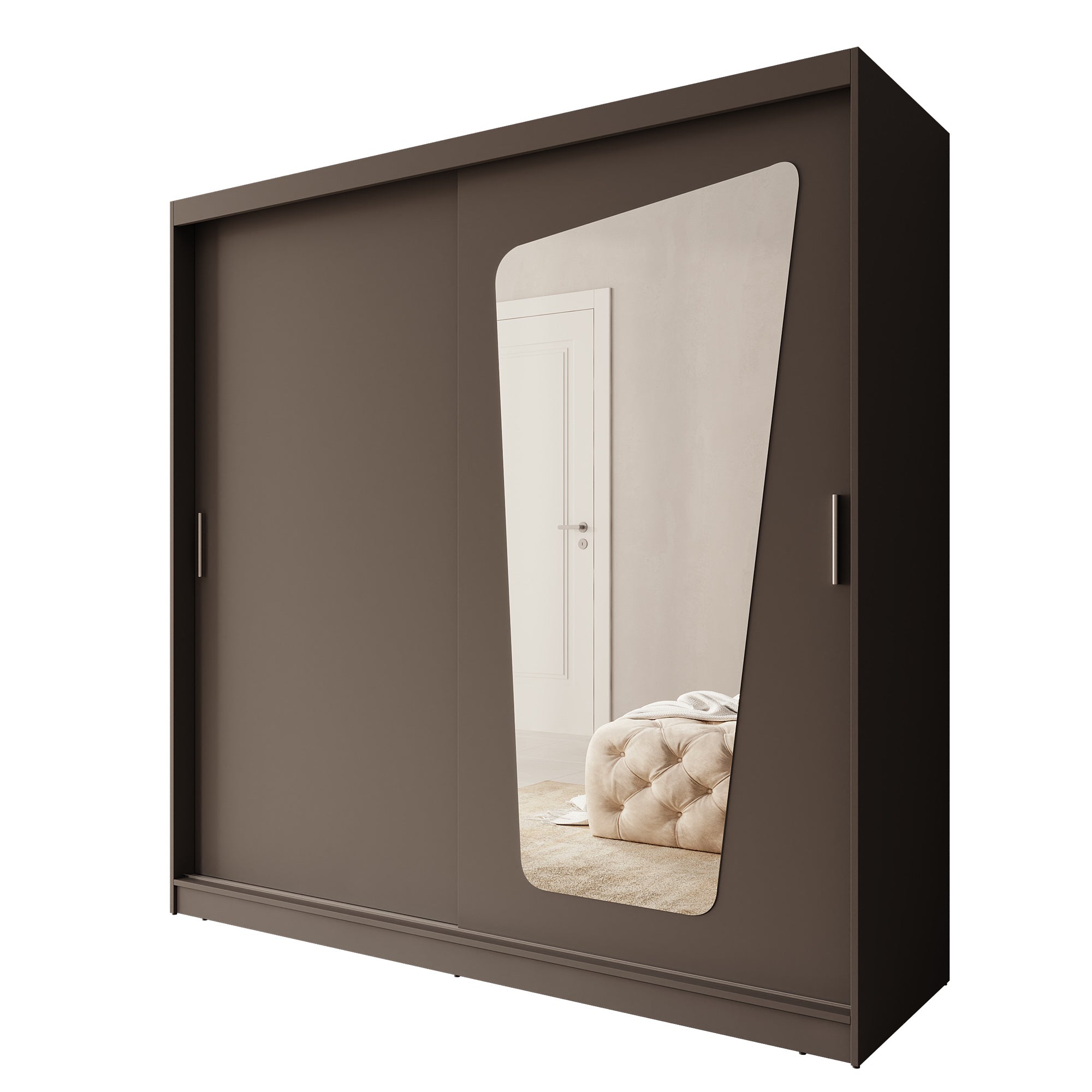 Moyo - Kledingkast met 2 schuifdeuren - Zwart - 200x62x200 cm