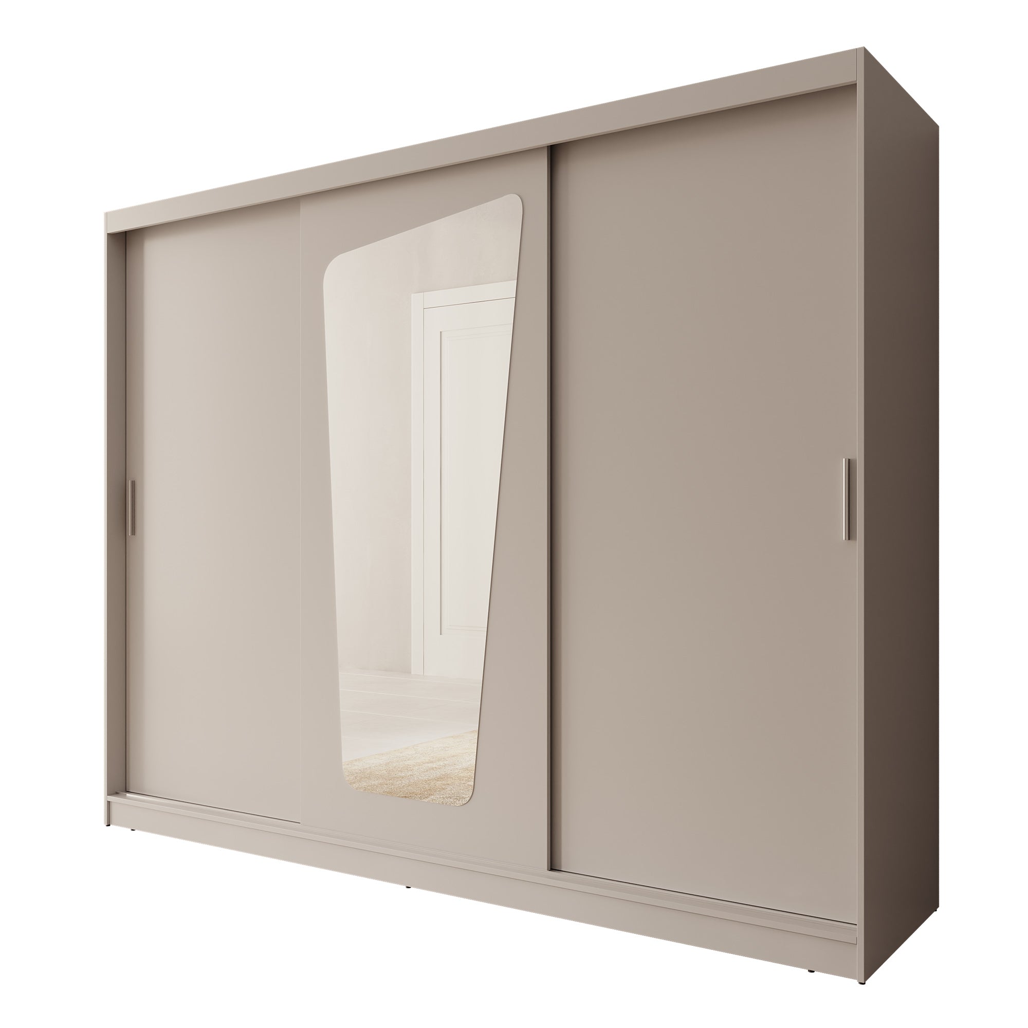 Moyo - Kledingkast met 3 schuifdeuren - Beige - 250x62x200 cm