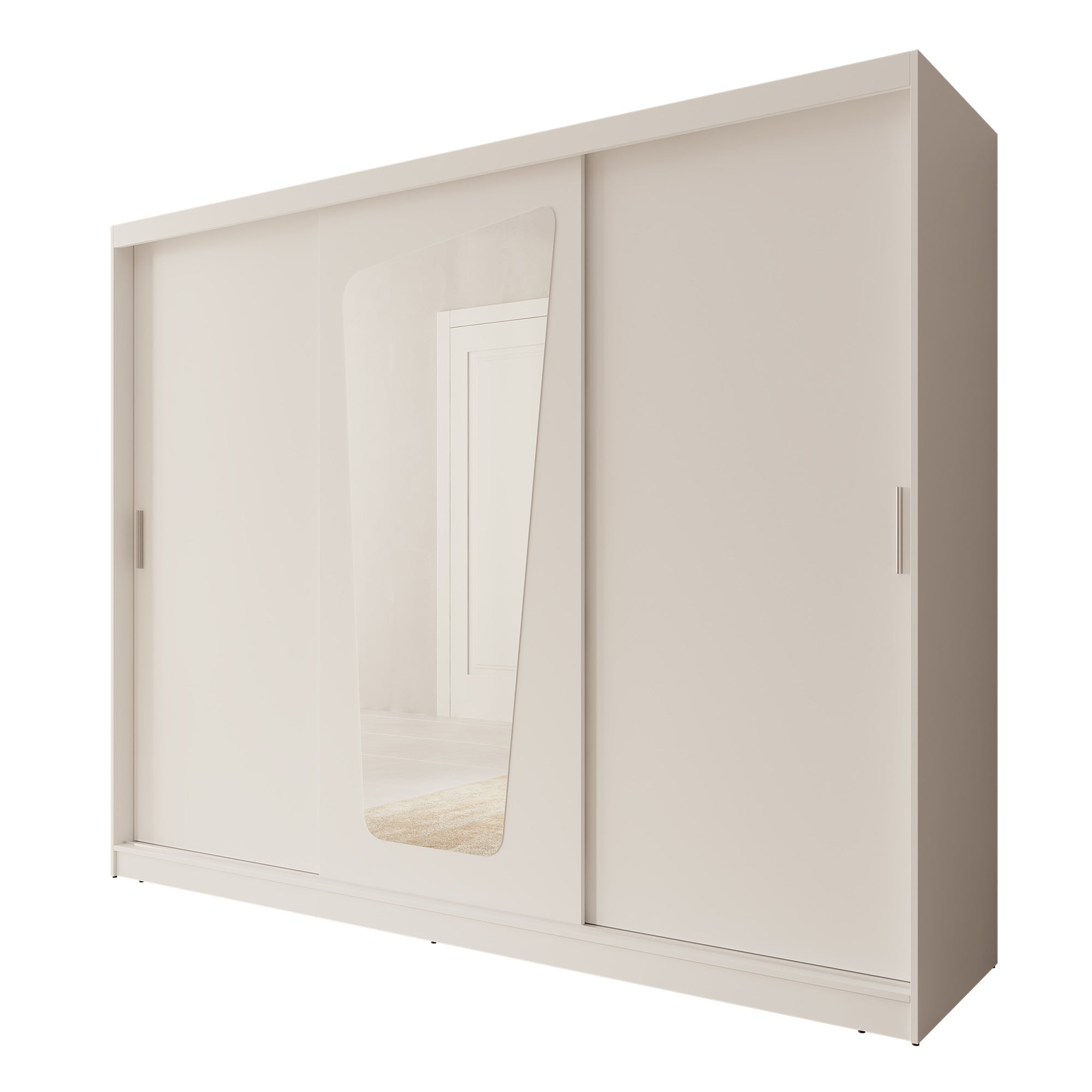 Moyo - Kledingkast met 3 schuifdeuren - Wit - 250x62x200 cm