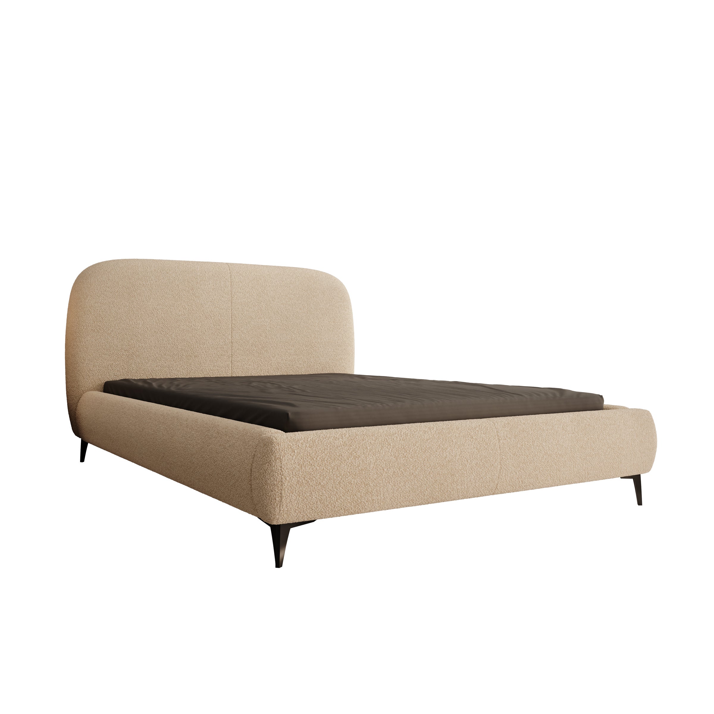 Muralla - Tweepersoonsbed - Beige teddystof - 140x200 cm