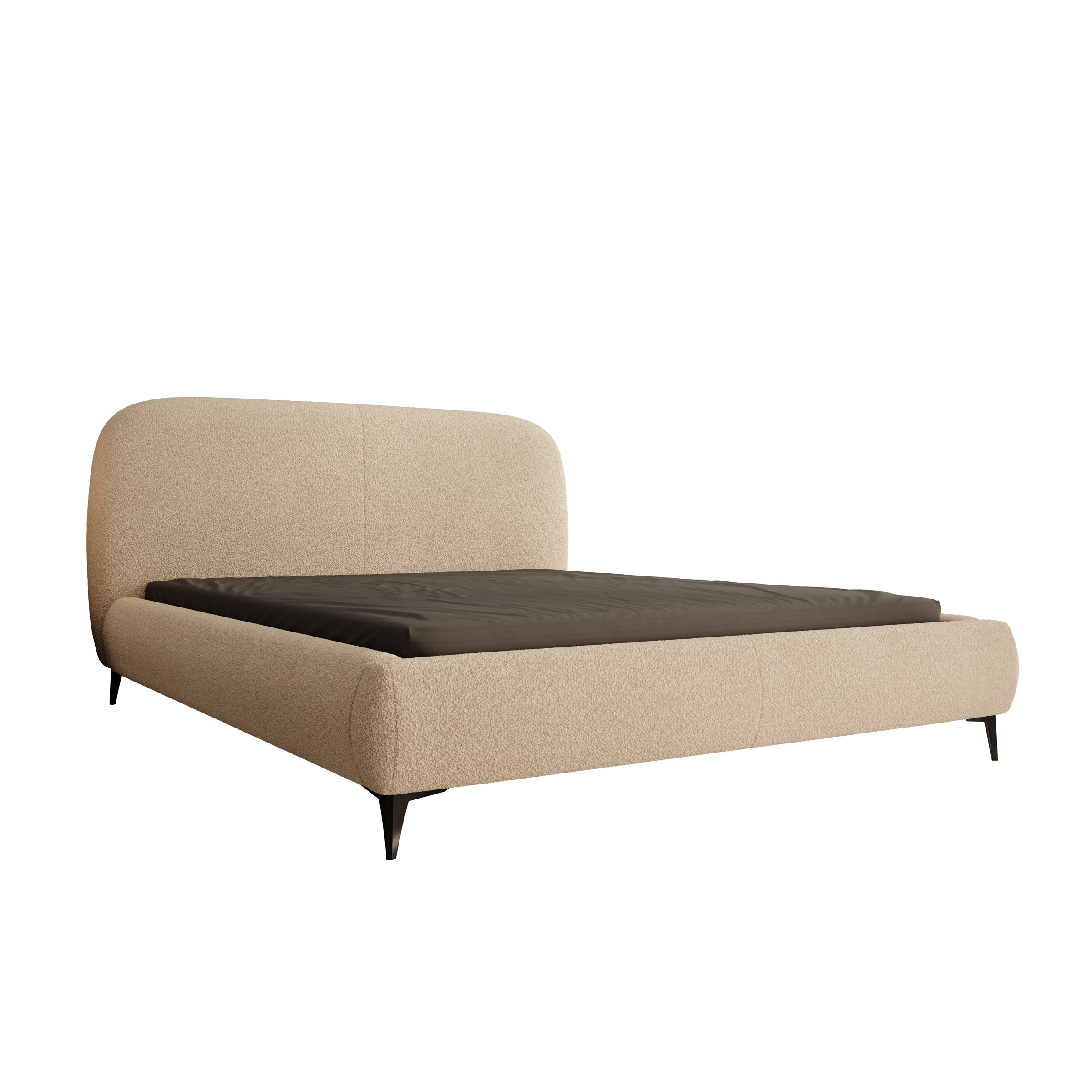 Muralla - Tweepersoonsbed - Beige teddystof - 160x200 cm