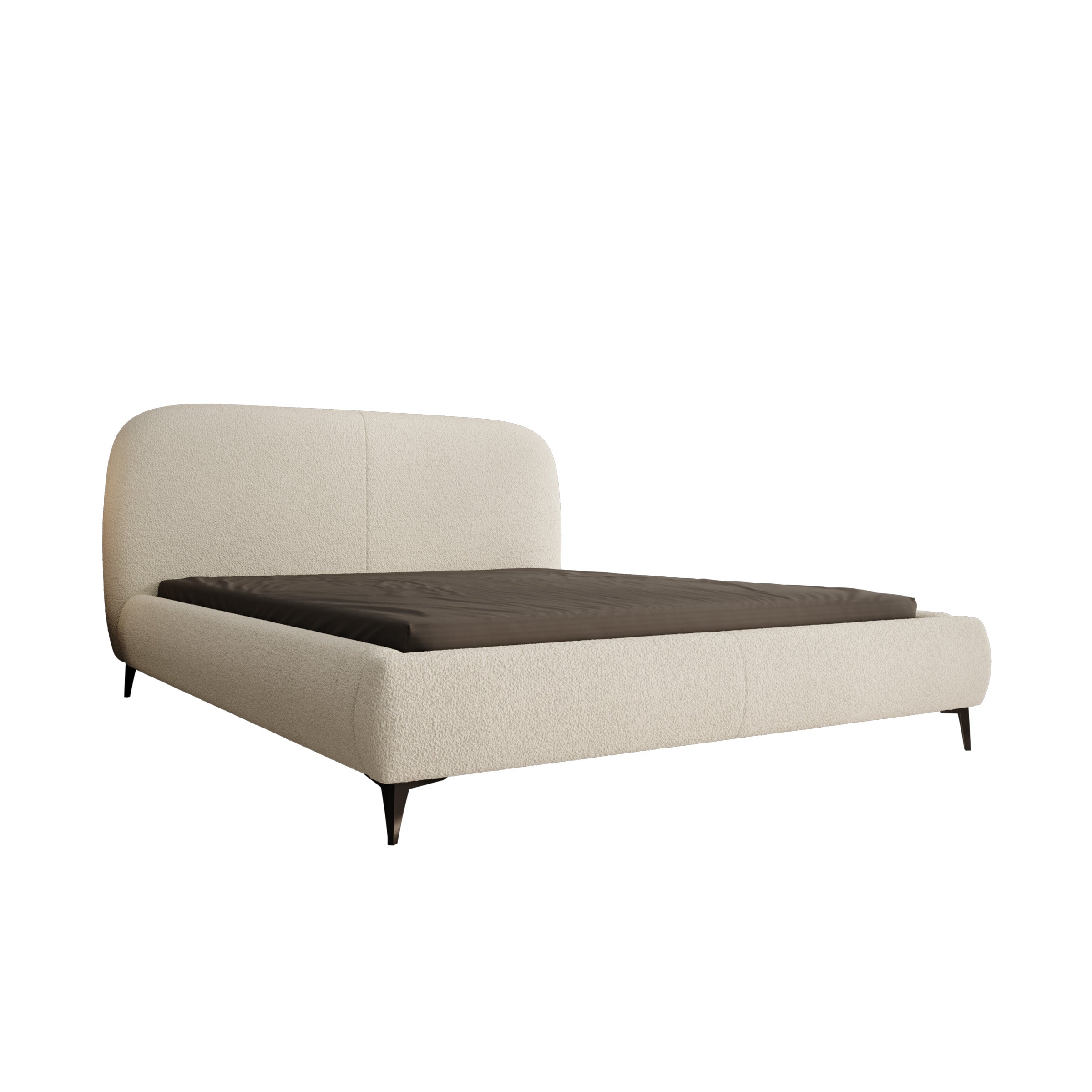 Muralla - Tweepersoonsbed - Beige teddystof - 160x200 cm