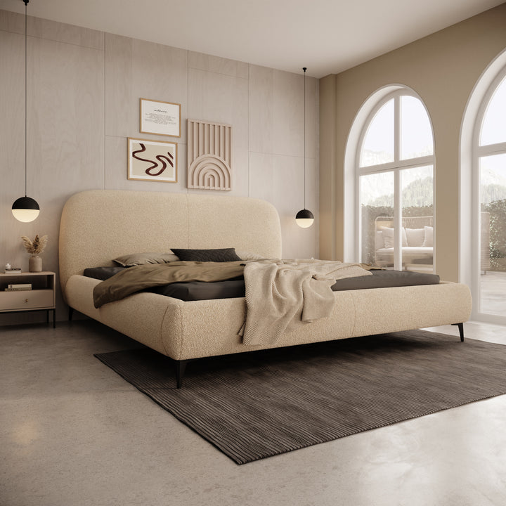 Muralla - Tweepersoonsbed - Beige teddystof - 180x200 cm