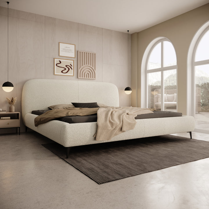 Muralla - Tweepersoonsbed - Beige teddystof - 200x200 cm