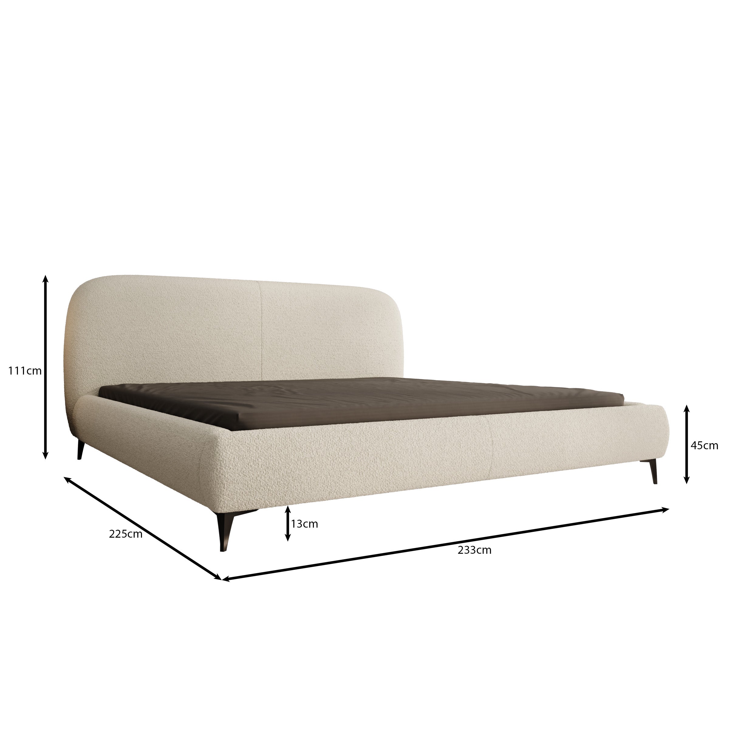 Muralla - Tweepersoonsbed - Beige teddystof - 200x200 cm