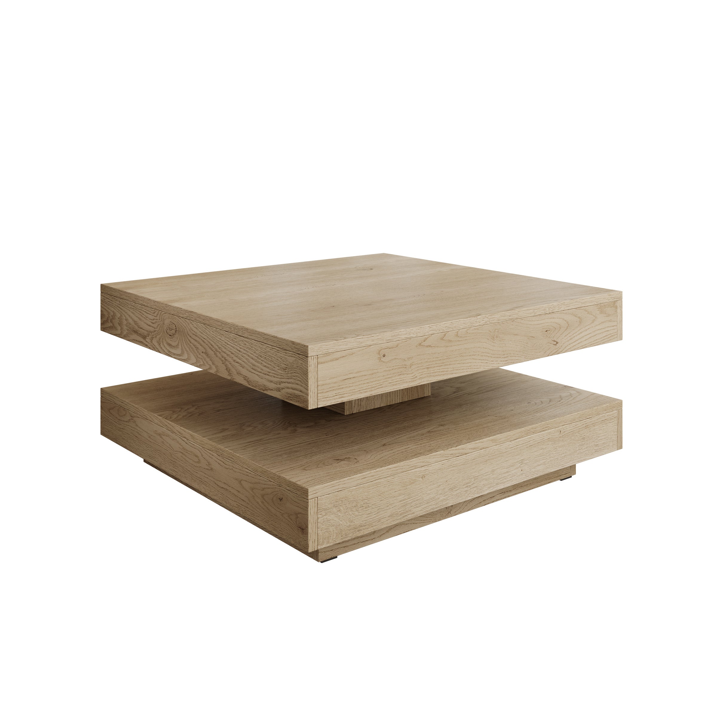 Nao - Salontafel - Licht eikenpatroon - 70x70x34 cm