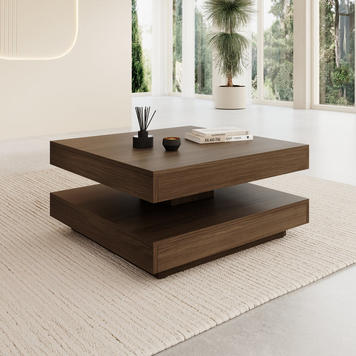 Nao - Salontafel - Walnootpatroon - 70x70x34 cm