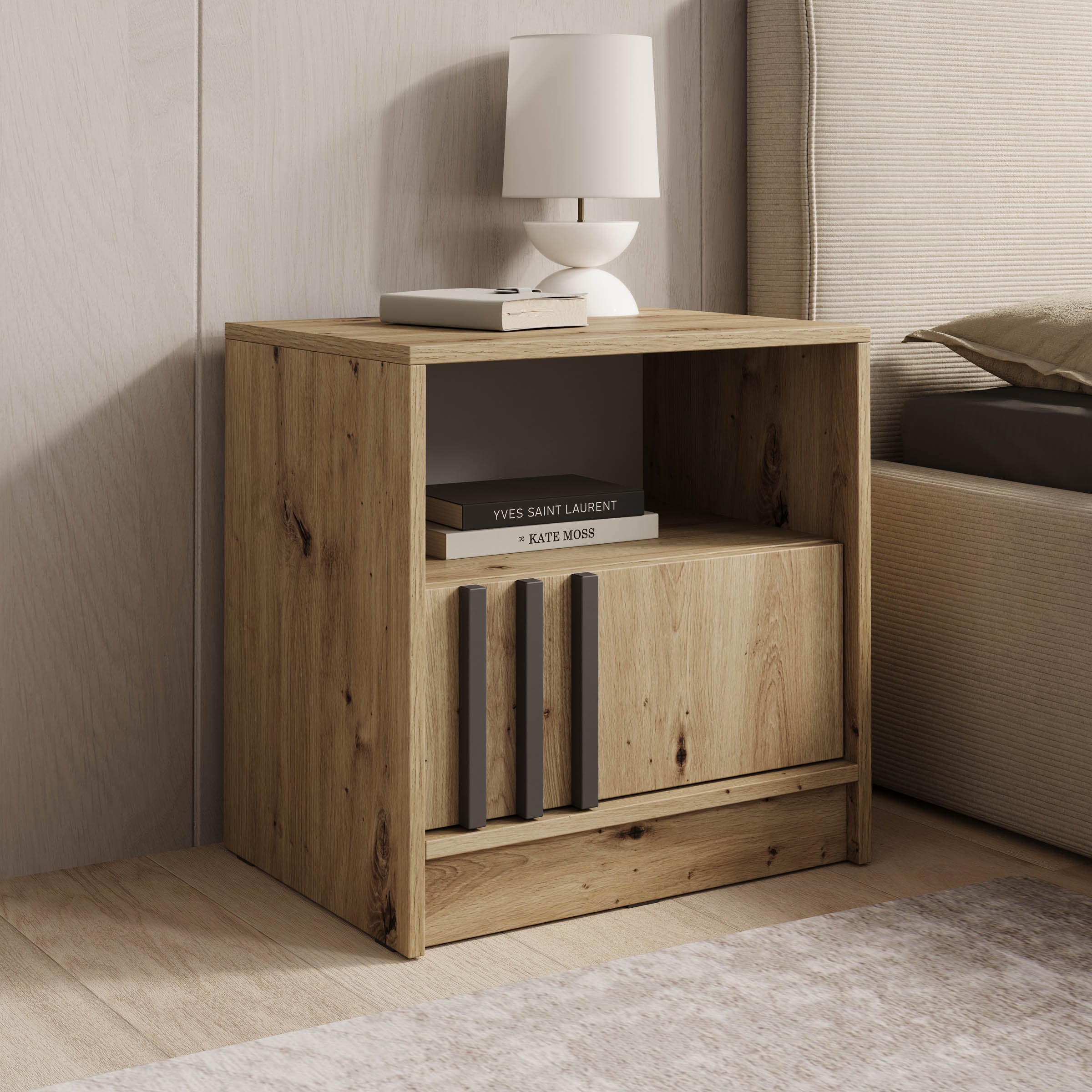 Nachtkastje Lennox Eiken 40 x 52 cm met 2 lades Vicco | Enkel | 406673146608506 Nachtkastje Lennox Eiken 40 x 52 cm met 2 lades Vicco | Enkel | 406673146608506