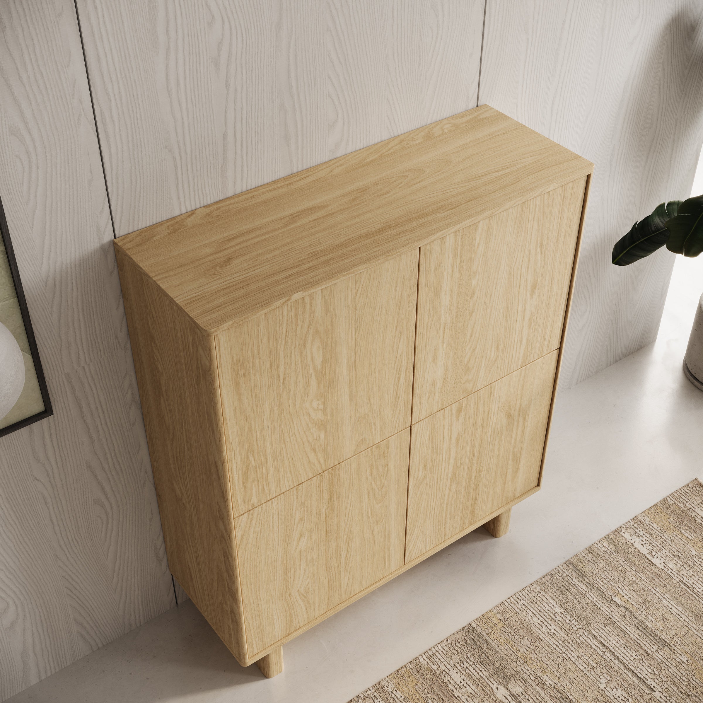 Navello - Dressoir - Licht eikenpatroon - 104x38x124 cm