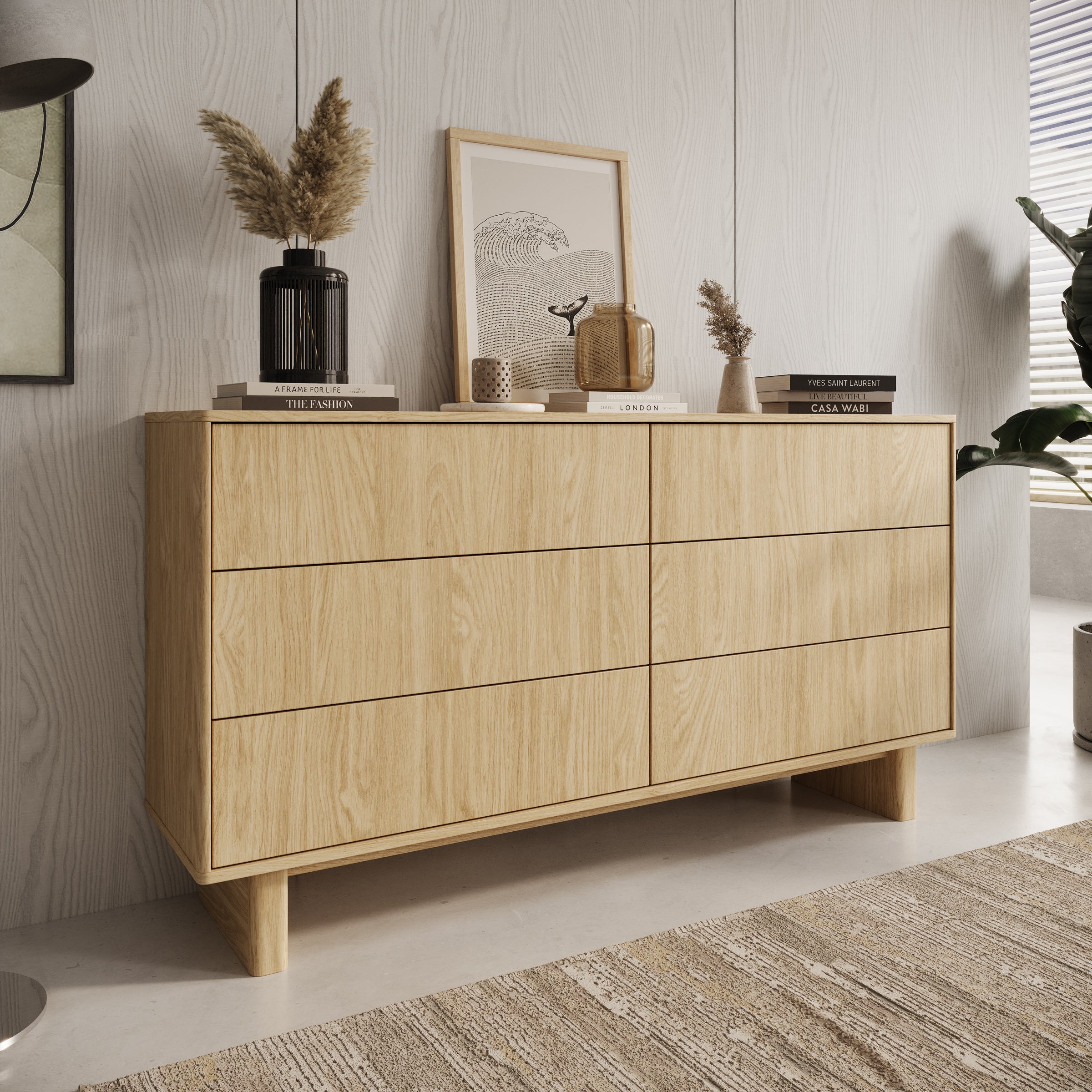 Navello - Dressoir - Licht eikenpatroon - 154x38x83 cm