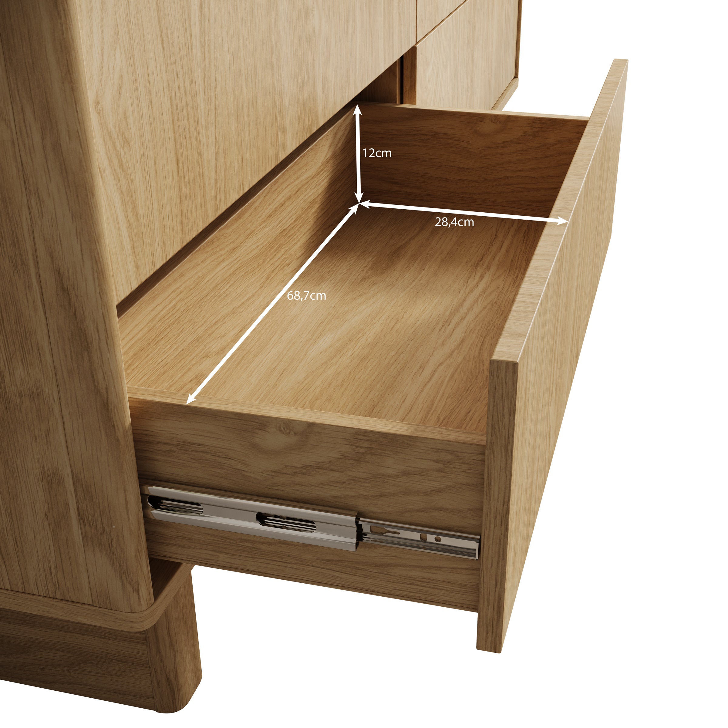 Navello - Dressoir - Licht eikenpatroon - 154x38x83 cm