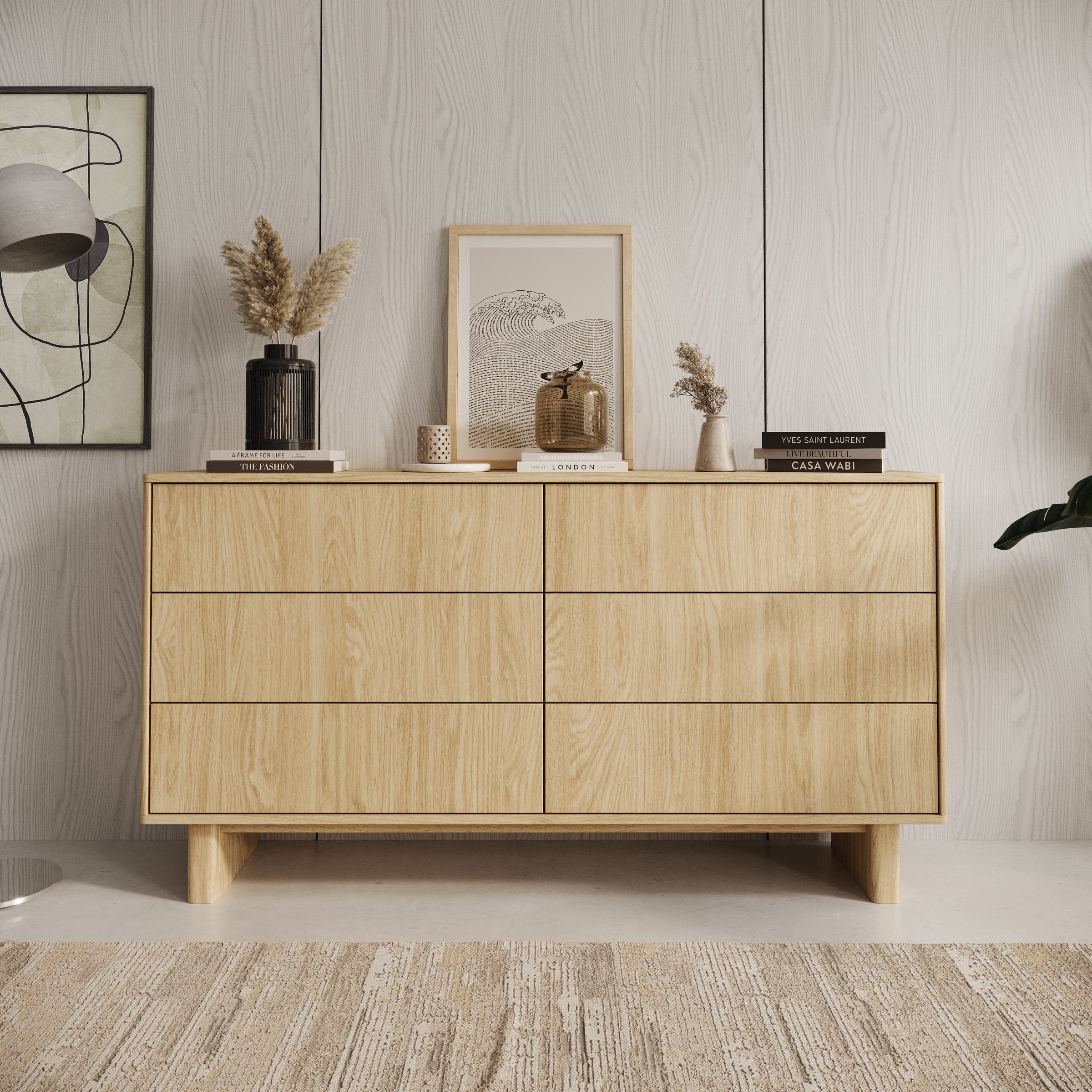Navello - Dressoir - Licht eikenpatroon - 154x38x83 cm