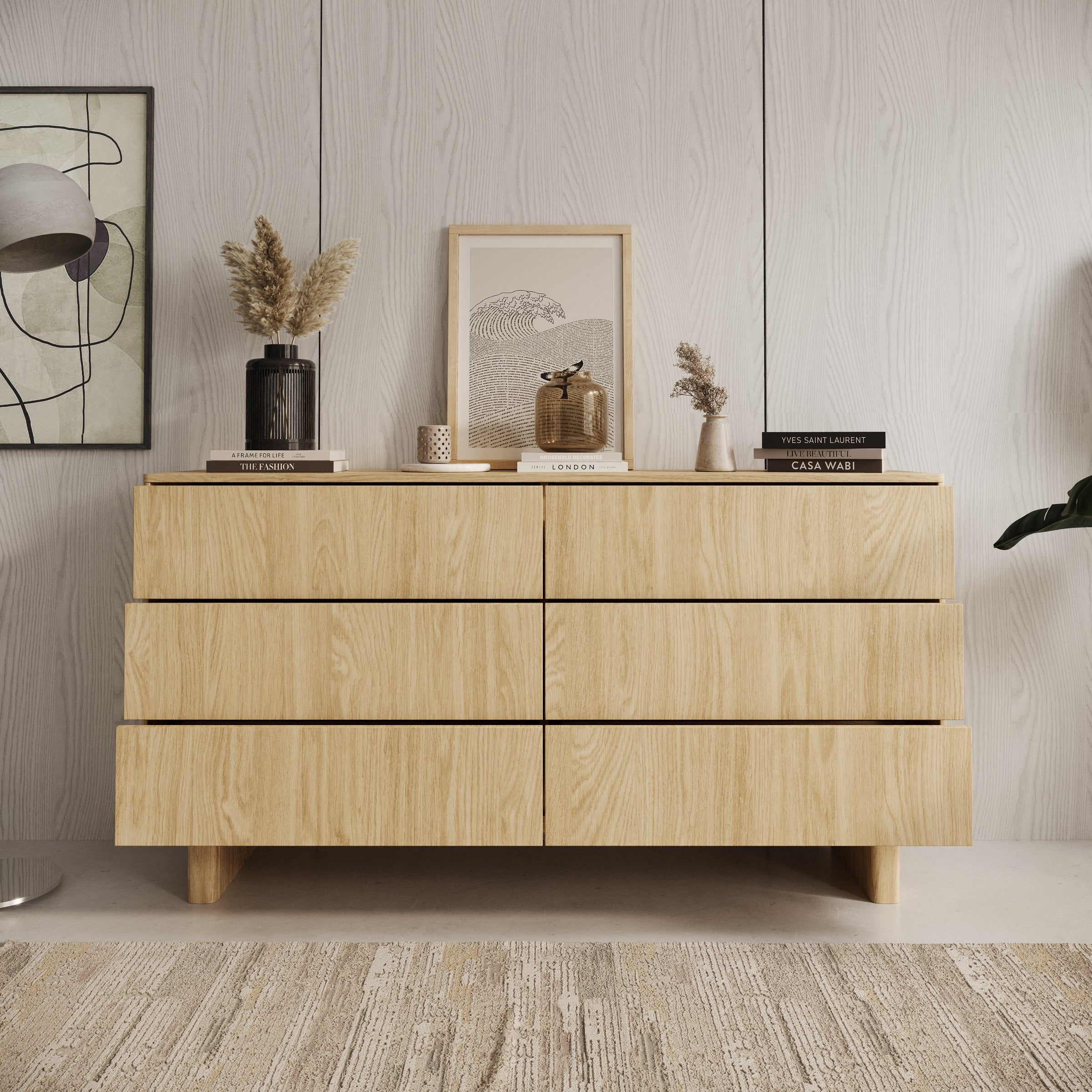 Navello - Dressoir - Licht eikenpatroon - 154x38x83 cm