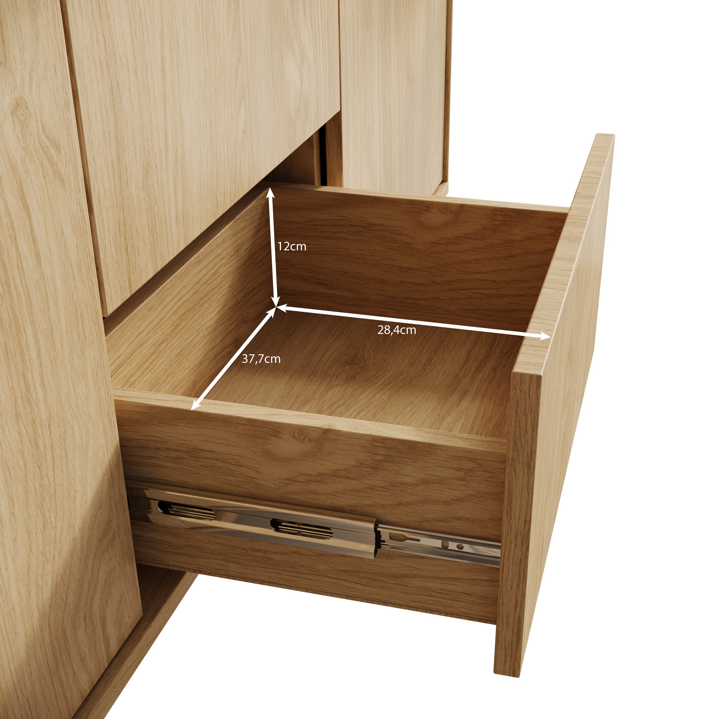 Navello - Dressoir - Licht eikenpatroon - 183x38x83 cm