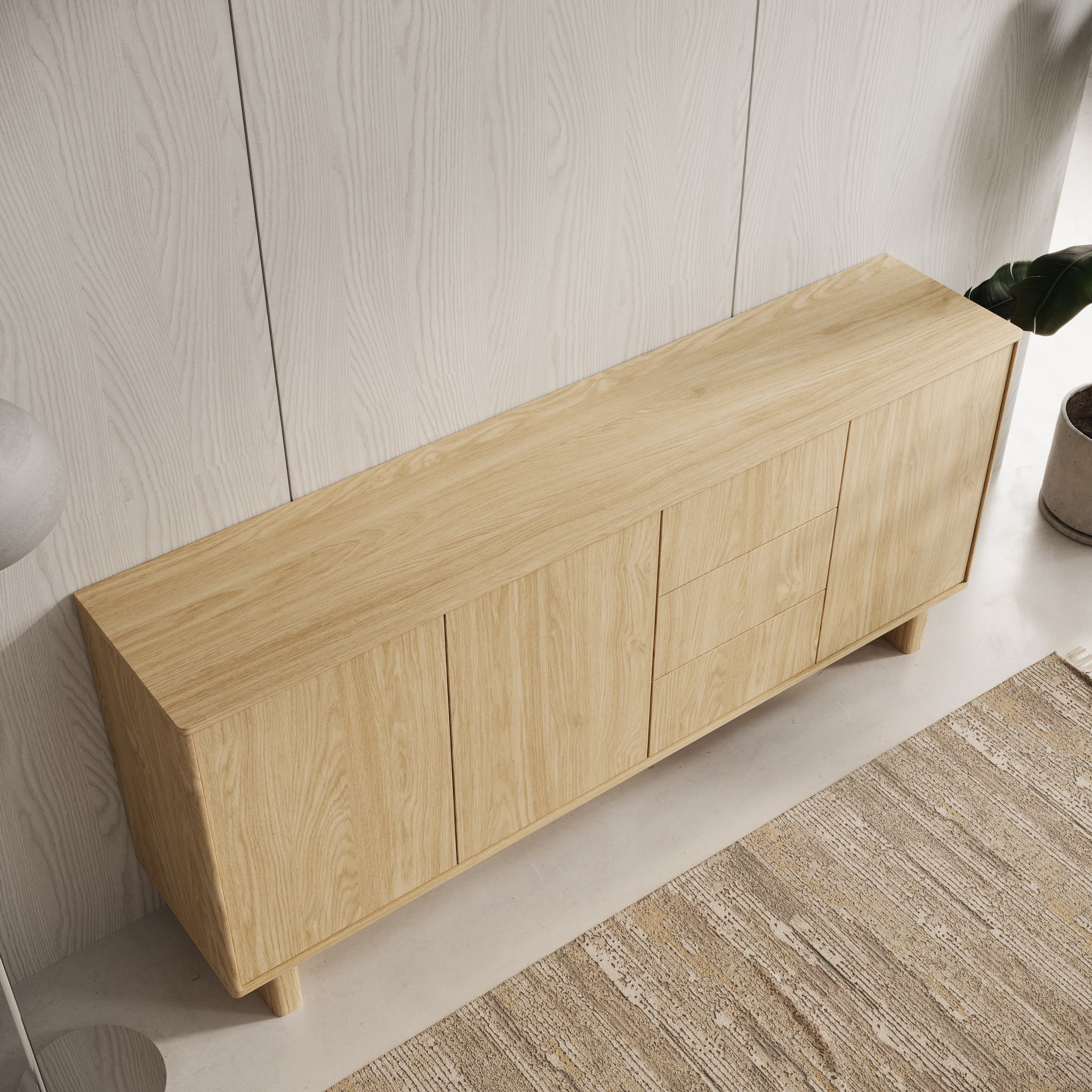 Navello - Dressoir - Licht eikenpatroon - 183x38x83 cm