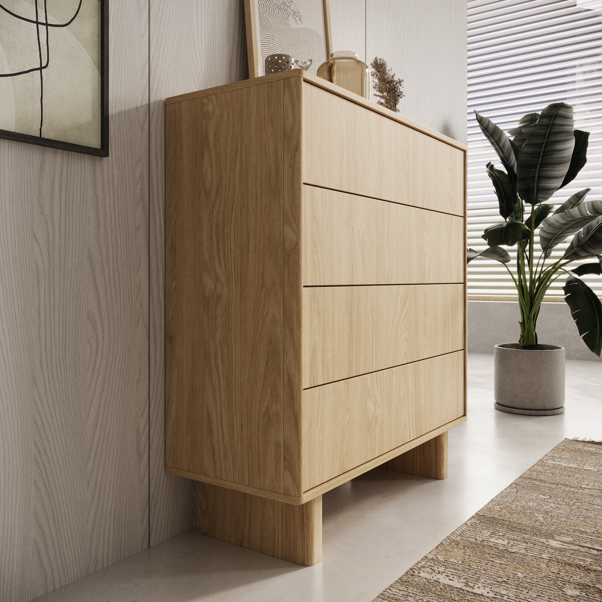 Navello - Dressoir - Licht eikenpatroon - 94x38x104 cm