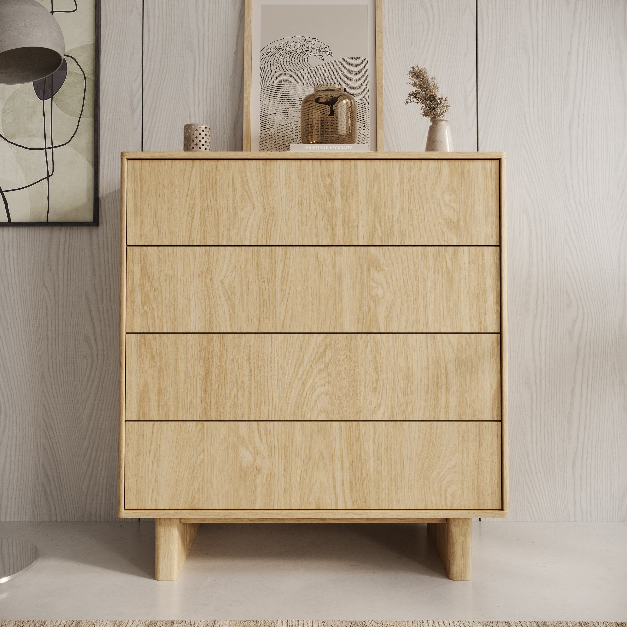 Navello - Dressoir - Licht eikenpatroon - 94x38x104 cm