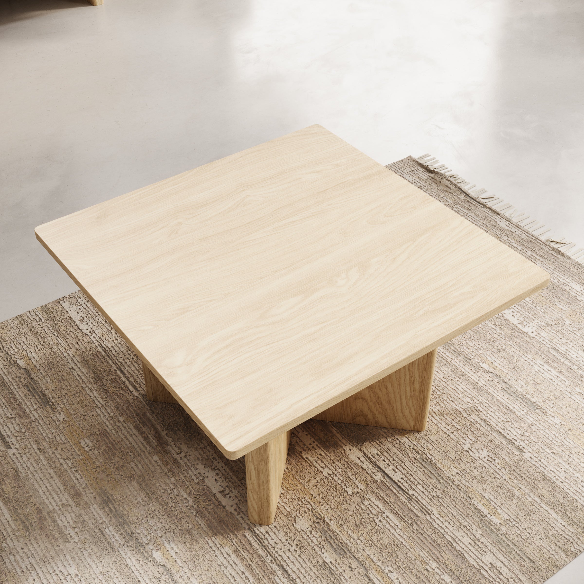 Navello - Salontafel - Licht eikenpatroon - 80x80x49 cm
